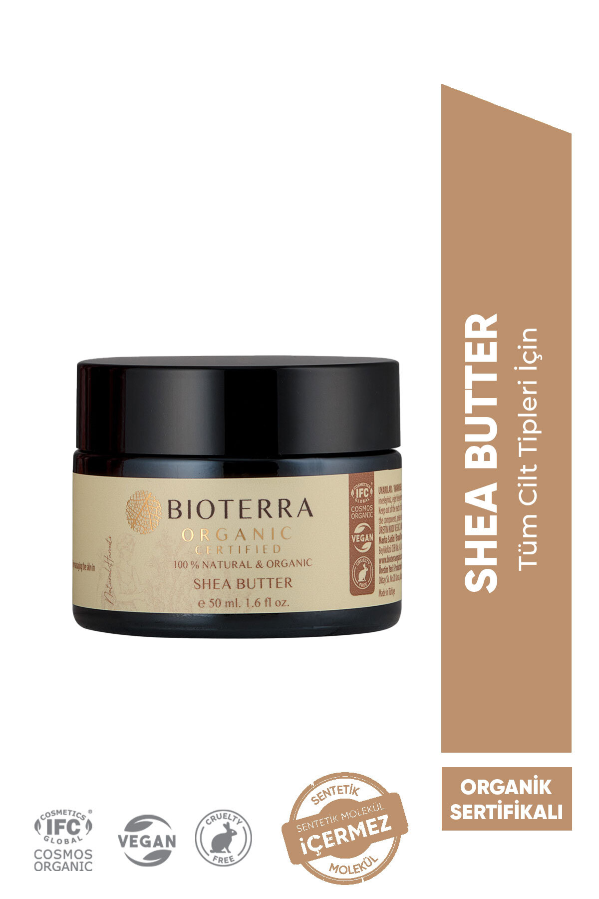 Bioterra Organik Shea Butter 50 ml ( A Ve E Vitamin Içeren Etkili Bir Nemlendirme )