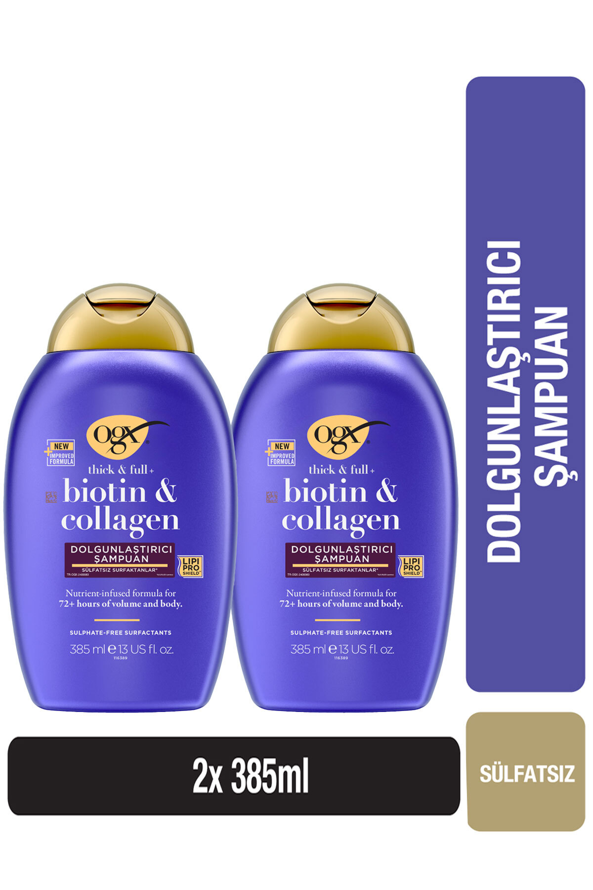 OGX Biotin & Kolajen Dolgunlaştırıcı Sülfatsız Şampuan 385 ml x2