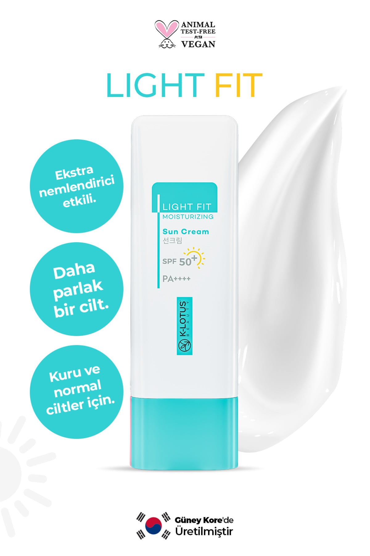 K-Lotus Beauty Light Fit Yüz Ve Vücut Spf 50 Nemlendirici Güneş Kremi Pa 50ml (normal Ve Kuru C