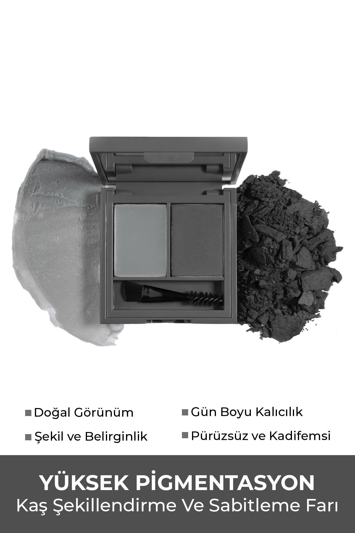 Alix Avien Şekillendirici, Belirginleştirici Gri Kaş Sabitleme Farı-Perfect Fix Brow Palette 704 Gray