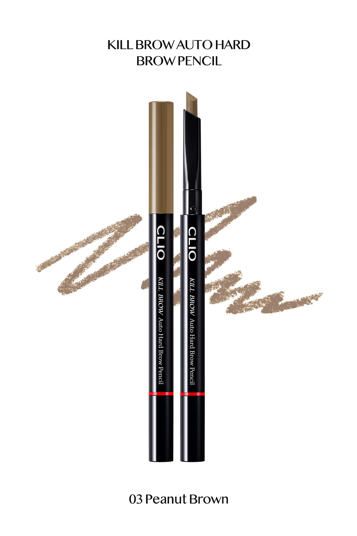 CLIO İnce Altıgen Uçlu Kaş Kalemi CLIO Kill Brow Auto Hard Brow Pencil (03 Peanut Brown)
