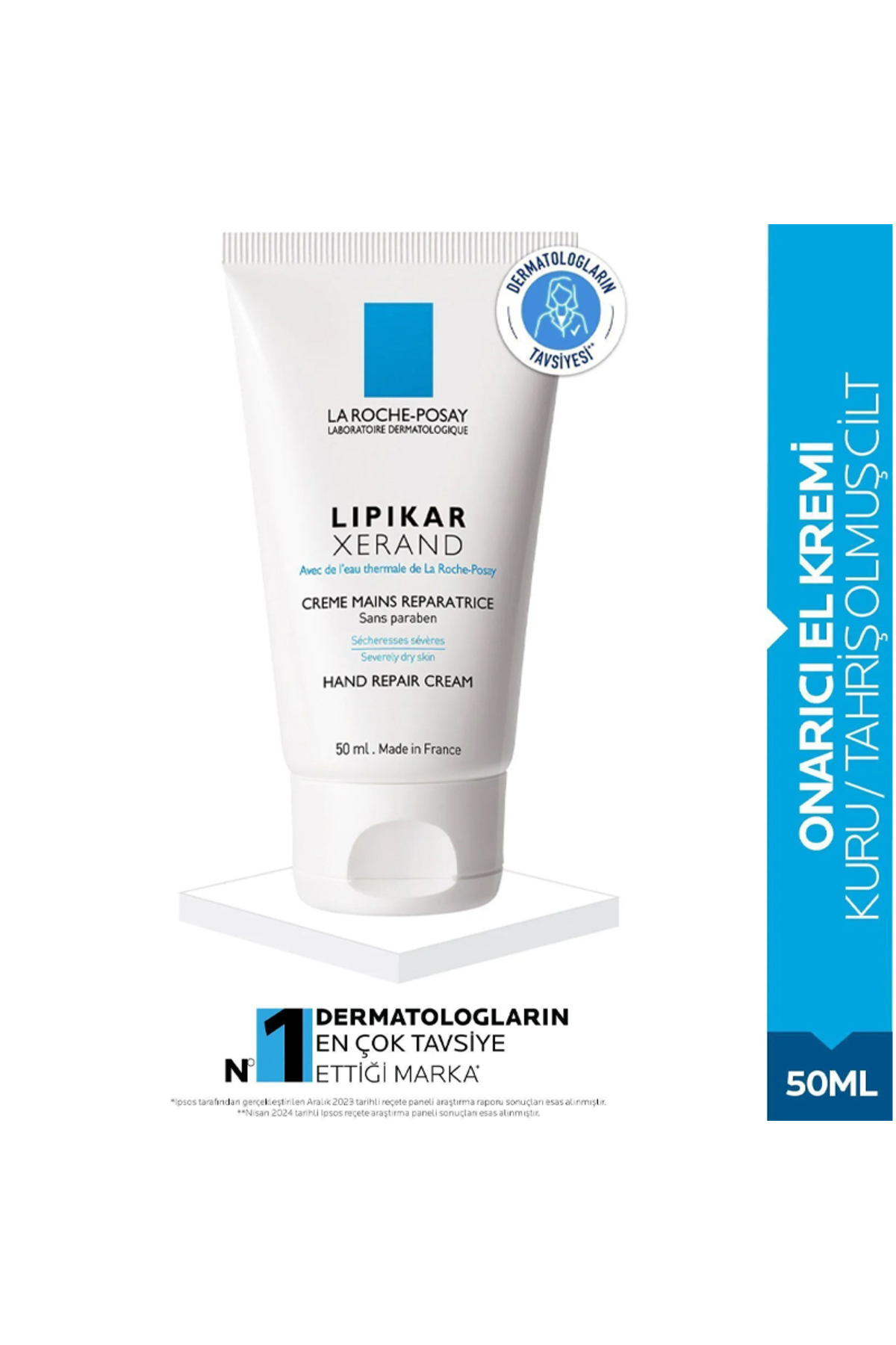 La Roche Posay Lipikar Onarıcı El Kremi 50 ml- Kuru/Tahriş Olmuş Ciltler İçin