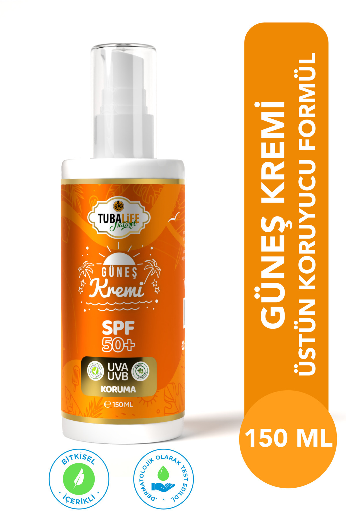TUBALİFE Tubalıfe Spf 50 Güneş Kremi 150 ml - Cilt Aydınlatıcı Ton Eşitleyici Uva - Uvb Koruyucu