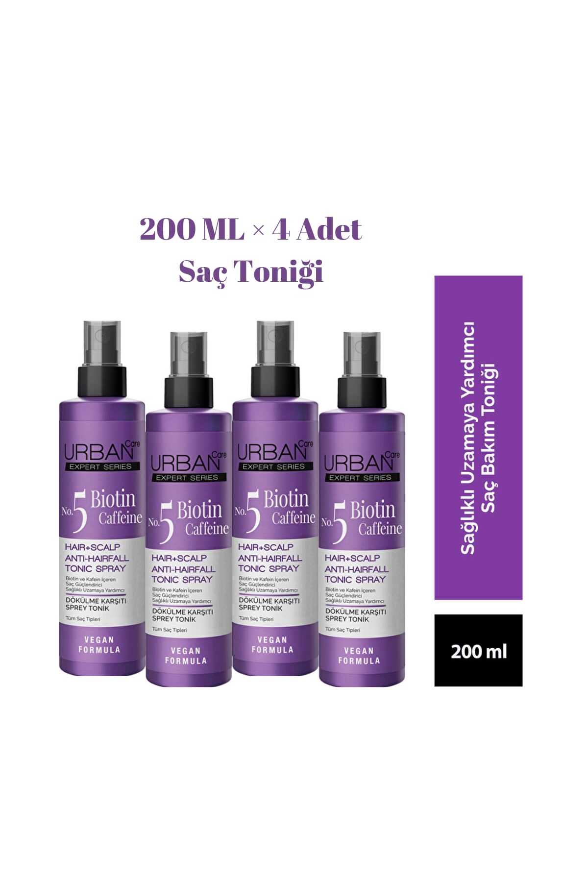 Urban Care Expert Biotin&Keratin Saç Toniği 200ML×4 Adet