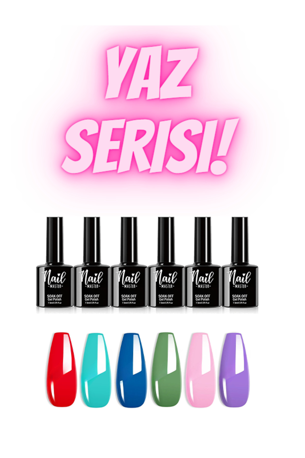 Nail Master Yaz Serisi Kalıcı Oje Seti 6 Renk 7,3ml