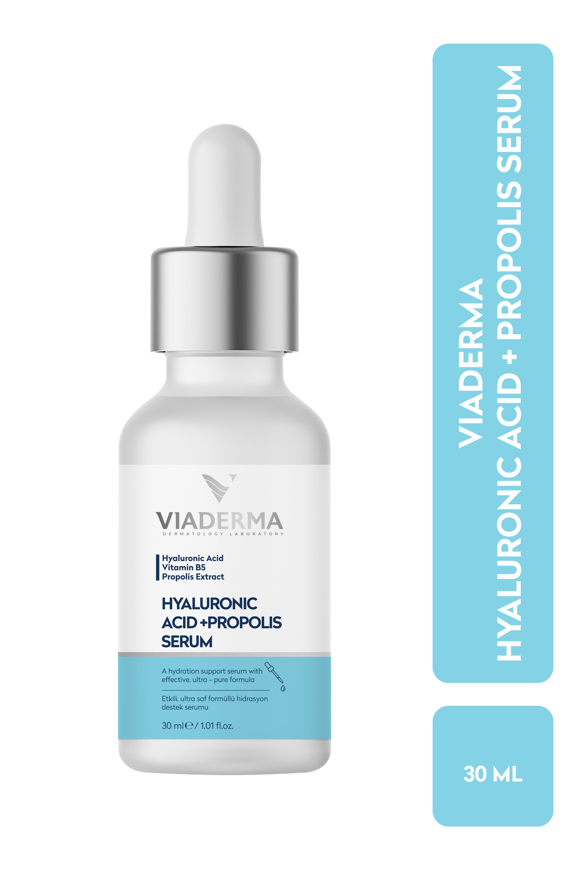 Viaderma Hyalüronik Asit ve Propolisli Yoğun Nemlendirici Serum - Tüm Cilt Tipleri için 30 ml