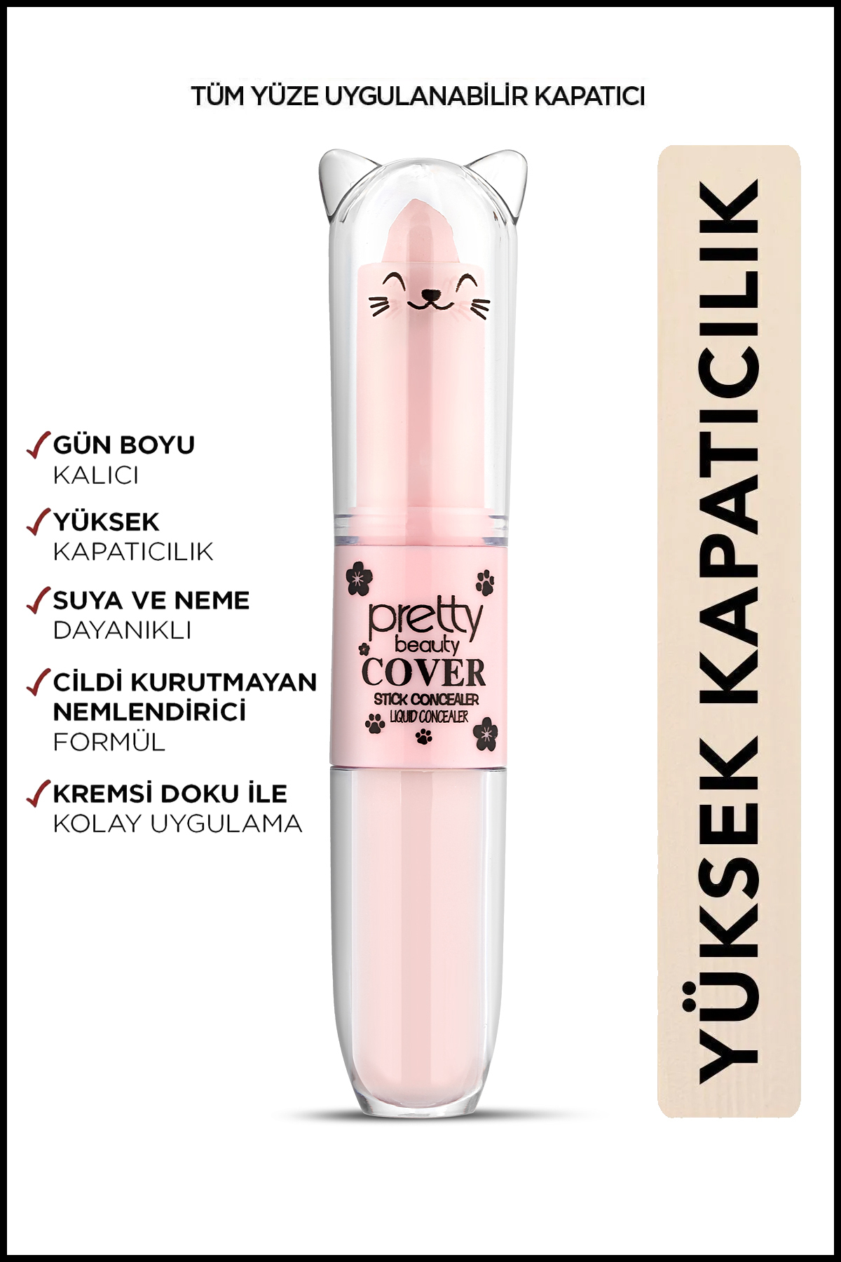 BSR SHOWROOM Likit Fırçalı - Stıck Göz Altı Kapatıcısı Concealer 2in1