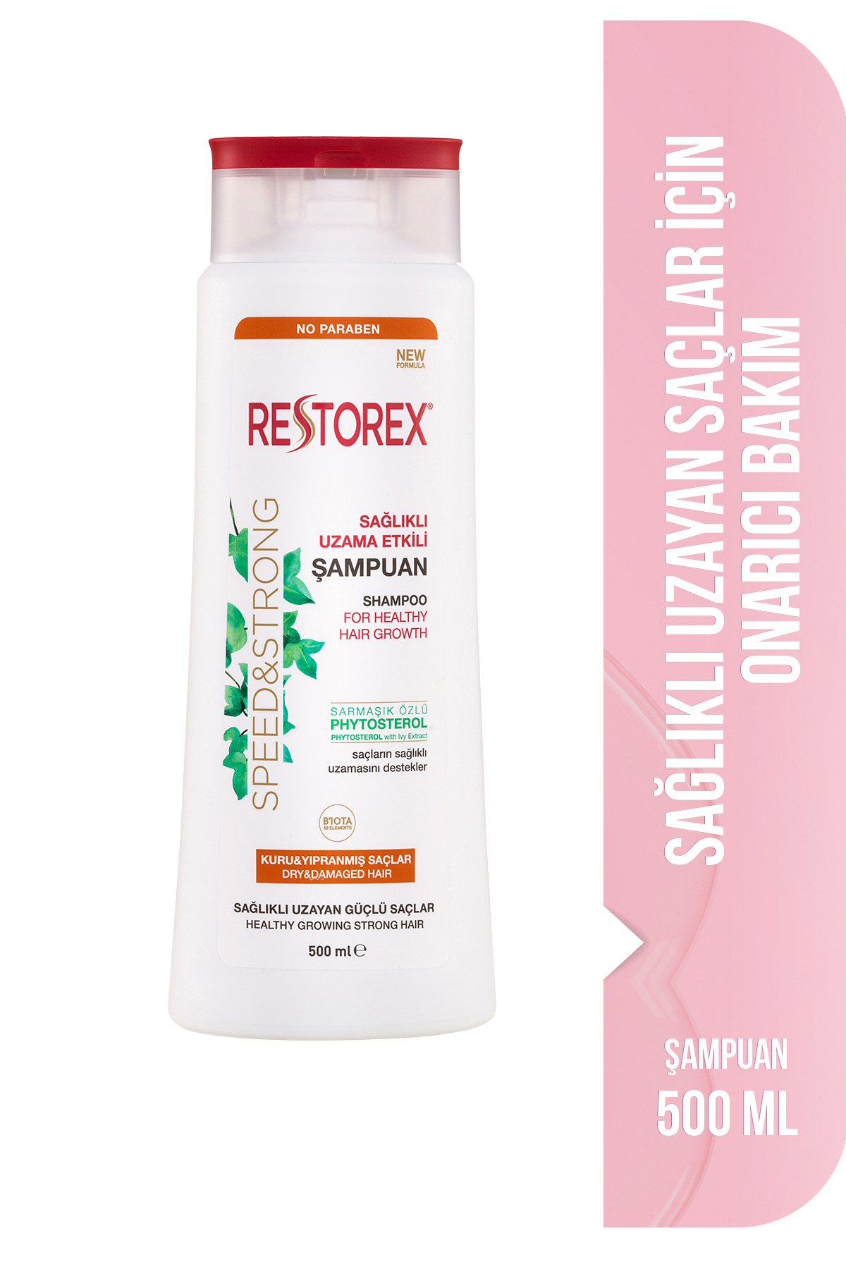 Restorex Speed Strong Kuru ve Normal Saçlar İçin Bakım Şampuanı 500 ml - Sarmaşık Özlü Sağlıklı Uzama