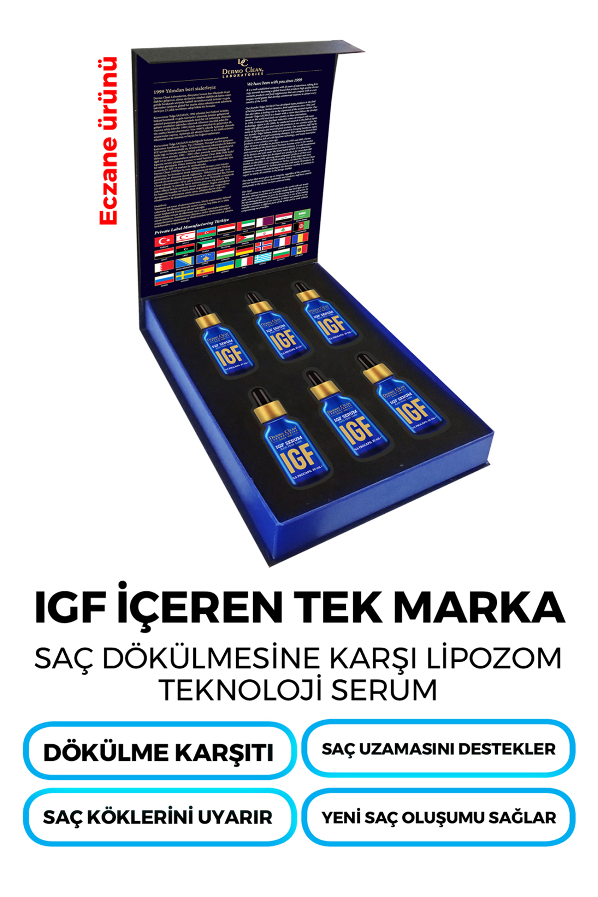 Alopecia Saç Dökülmesine Karşı Igf Ve Procapil Içerikli 6 Aylık Serum Seti