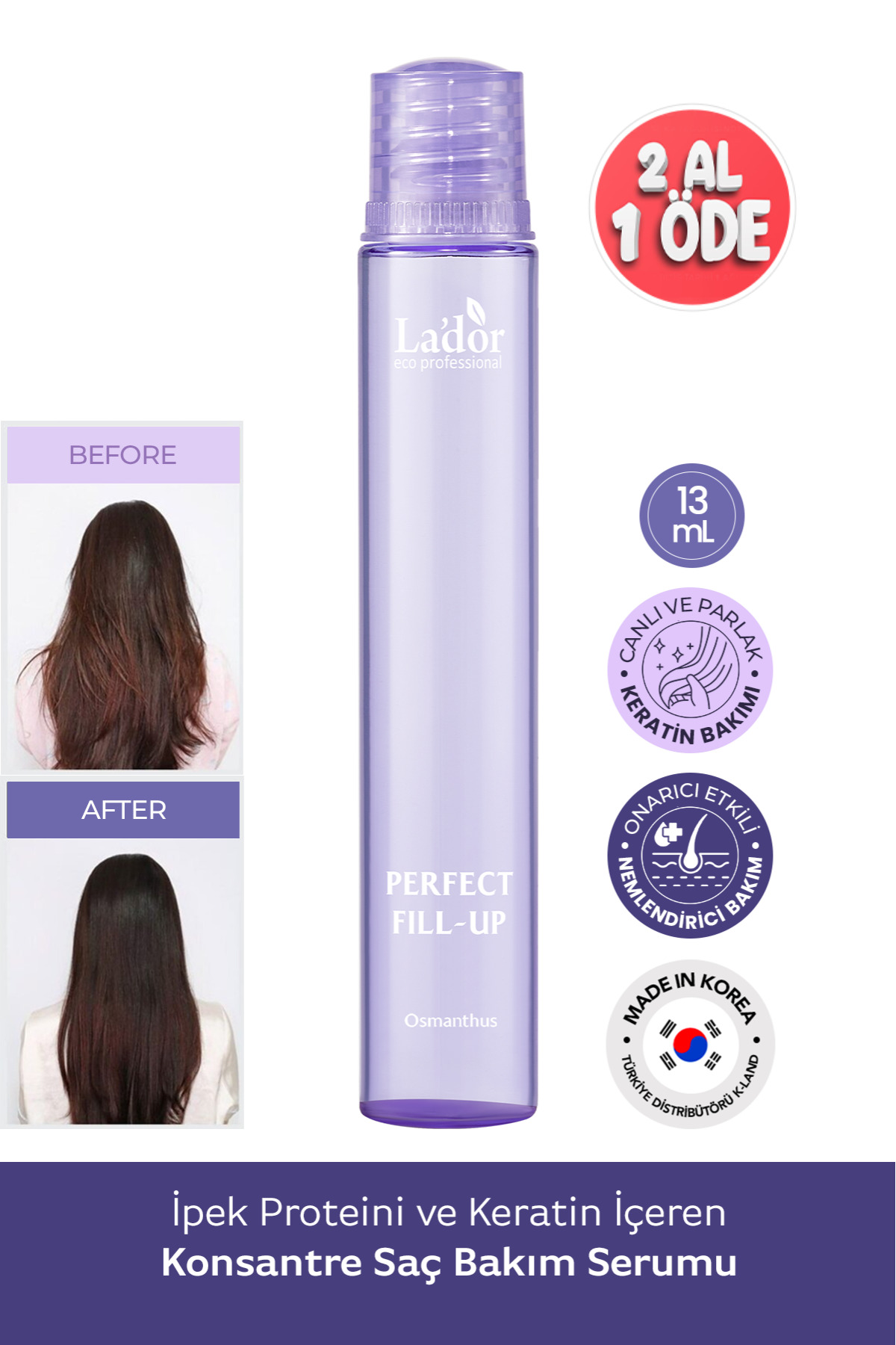 Lador Konsantre Saç Bakım Serumu Profesyonel Saç Bakımı LADOR Perfect Fill Up OSMANTHUS 13 ml