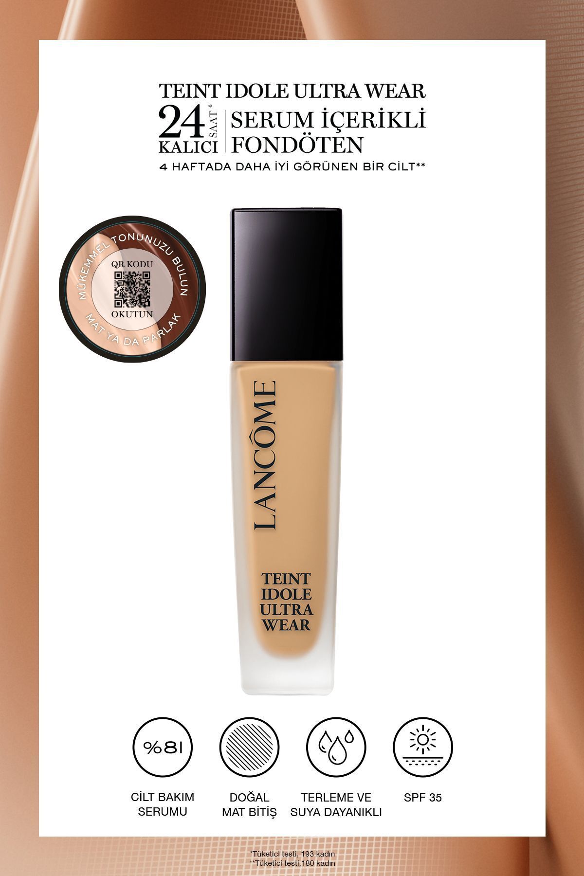 Lancome Teint Idole Ultra Wear 24 Saat Kalıcı Fondöten 400w 3614273792660