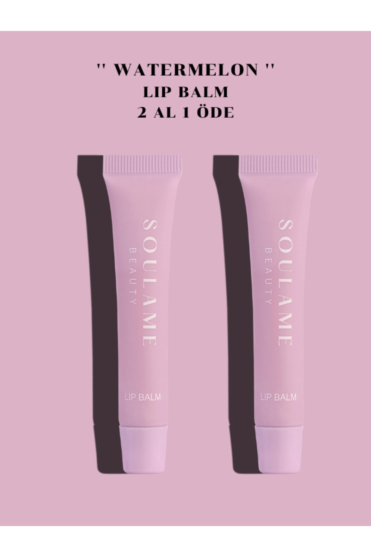 SouLame Beauty 2 Al 1 Öde '' Watermelon '' Lıp Balm - Ekstra Parlak Karpuz Aromalı Dudak Parlatıcısı
