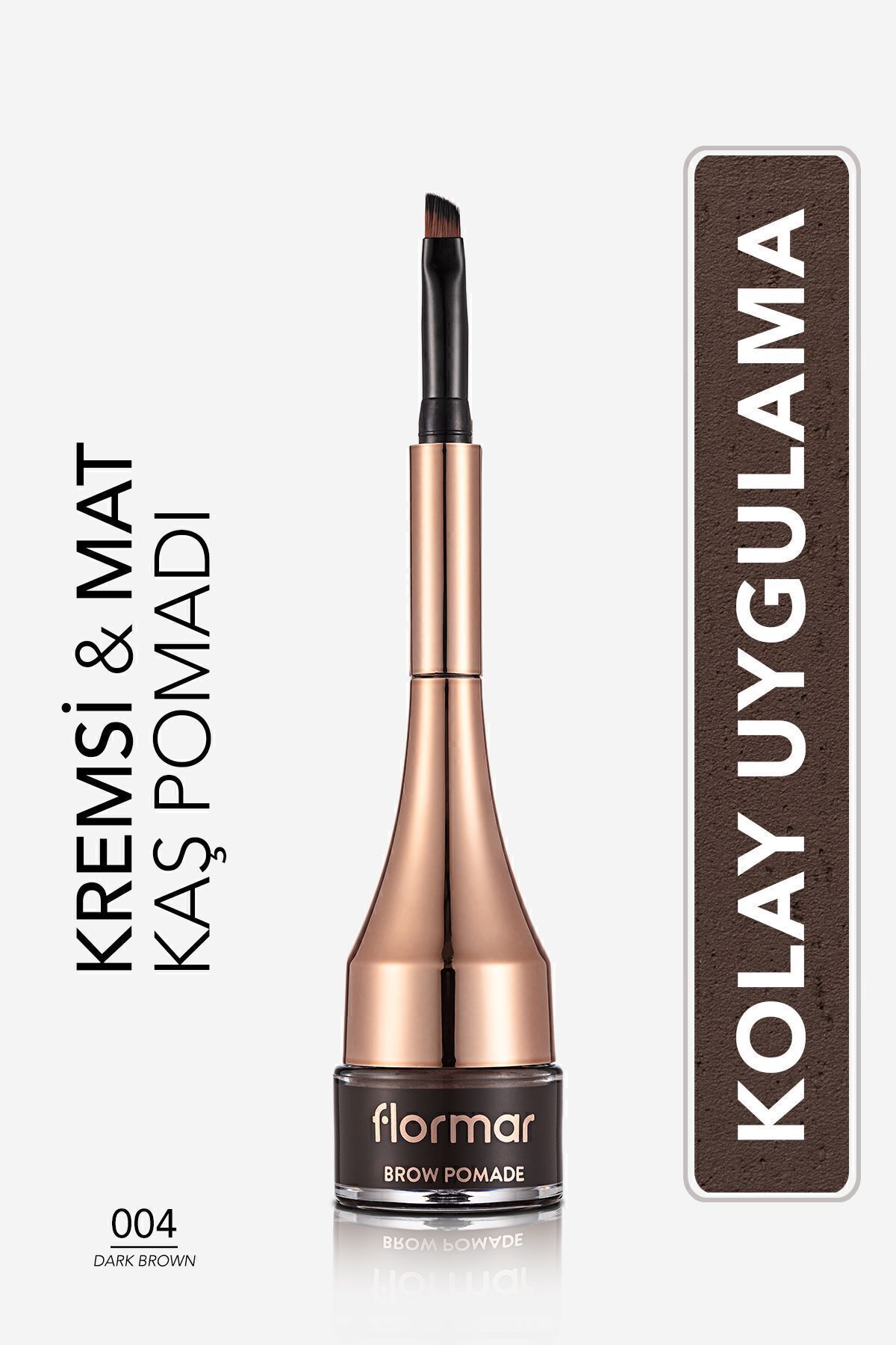 Flormar Kaşları Belirginleştiren ve Şekillendiren Kalıcı Renkli Kaş Pomadı-004 Dark Brown