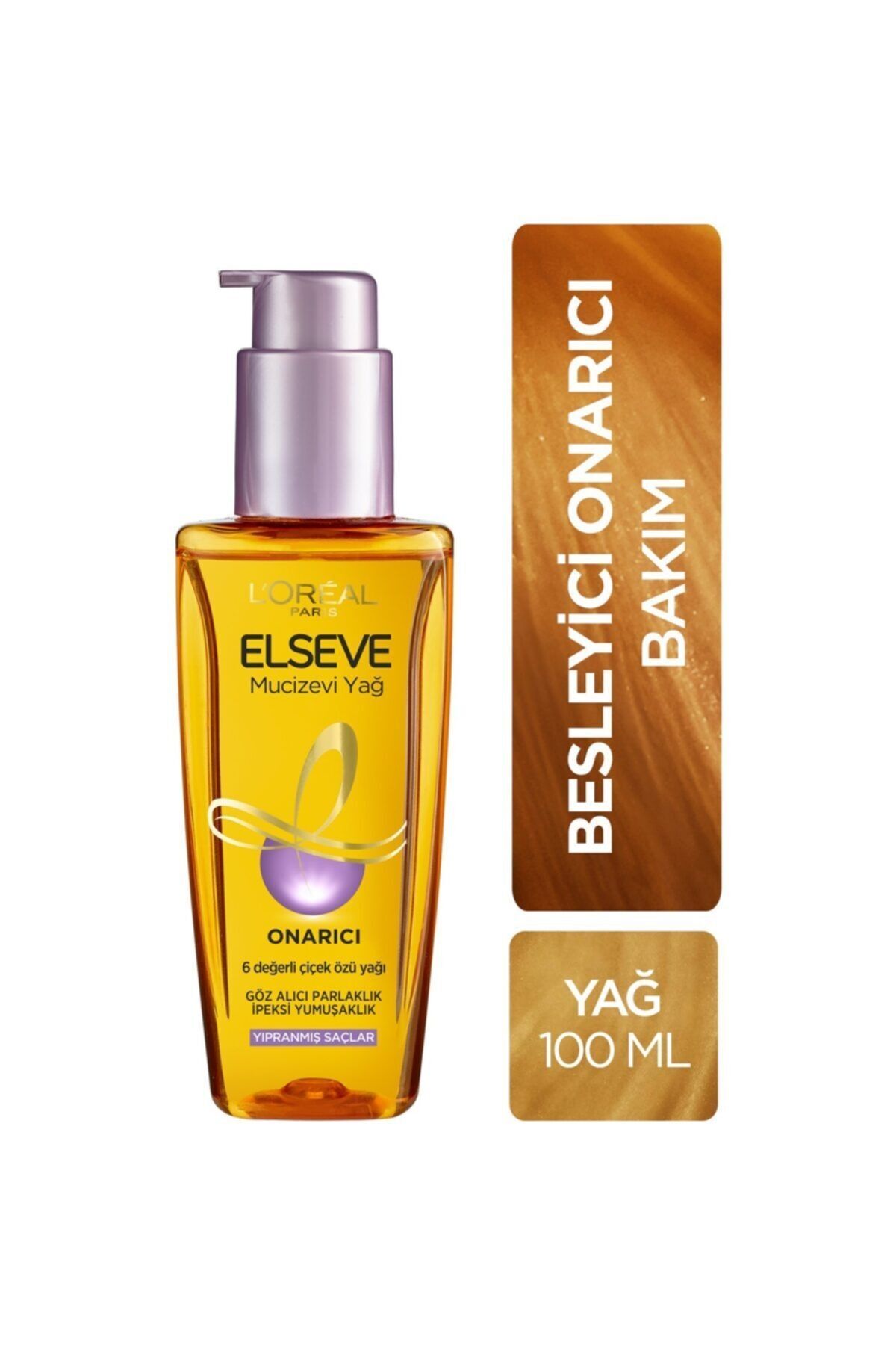 ELSEVE L'oréal Paris Yıpranmış Saçlar Için Onarıcı Mucizevi Saç Bakım Yağı 100 Ml