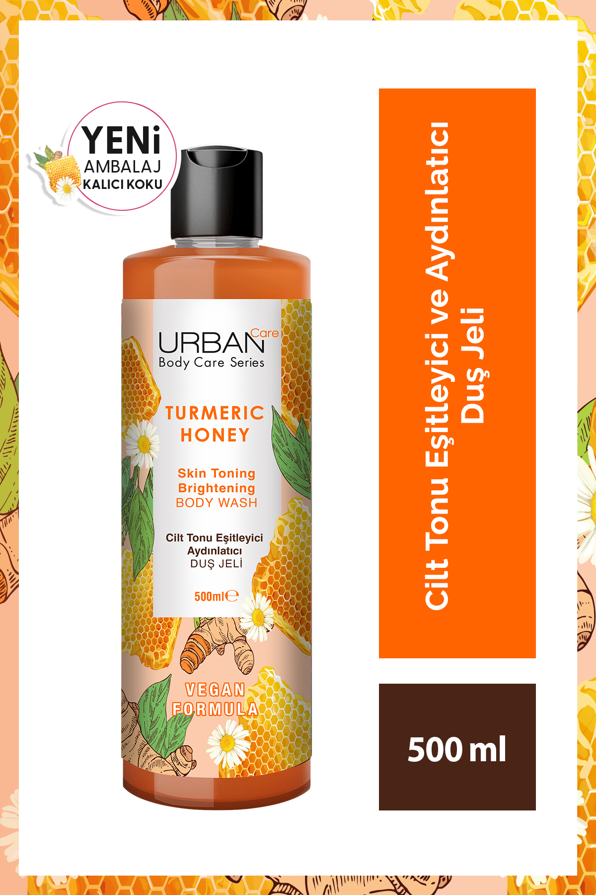 Urban Care Turmeric Honey Cilt Tonu Esitleyici Ve Aydınlatıcı Duş Jeli 500 Ml-vegan