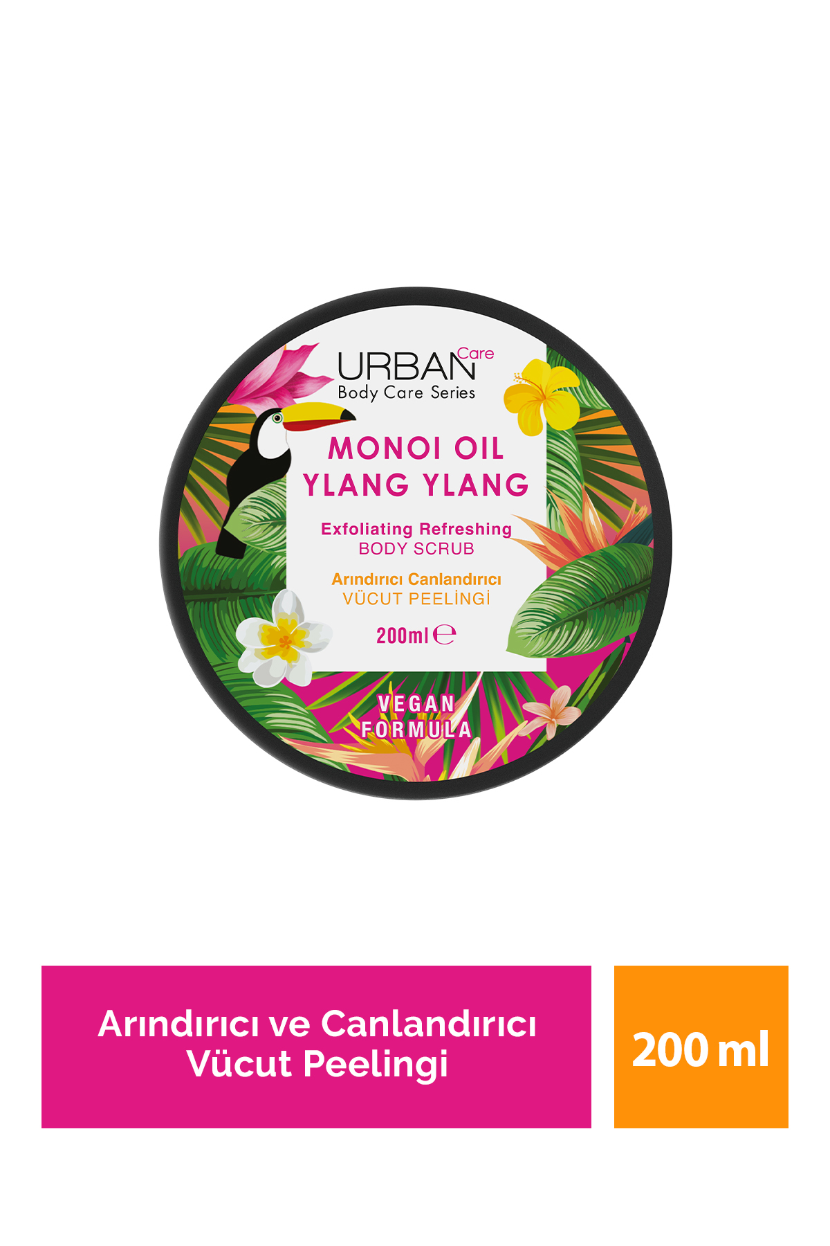 Urban Care Monoi Oil & Ylang Ylang Canlandırıcı ve Nemlendirici Vücut Peelingi 200 ml-vegan