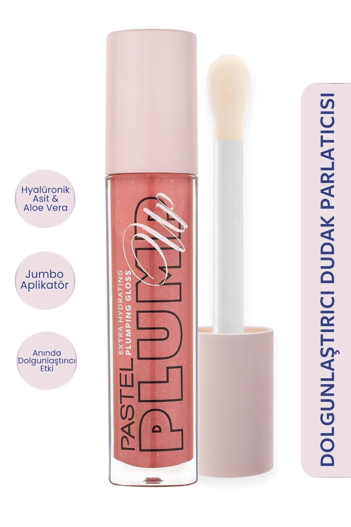 Pastel Plump Up 208 Shimmer Nude Extra Hydrating Plumping Gloss - Dolgunlaştıran Dudak Parlatıcısı