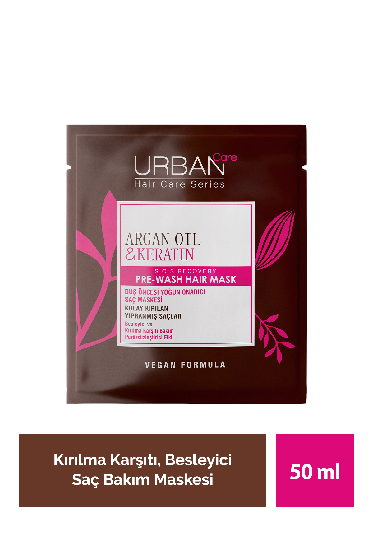 Urban Care Argan Yağı&keratin Kolay Kırılan Saçlar Besleyici Duş Öncesi Saç Bakım Maskesi-vegan-50ml