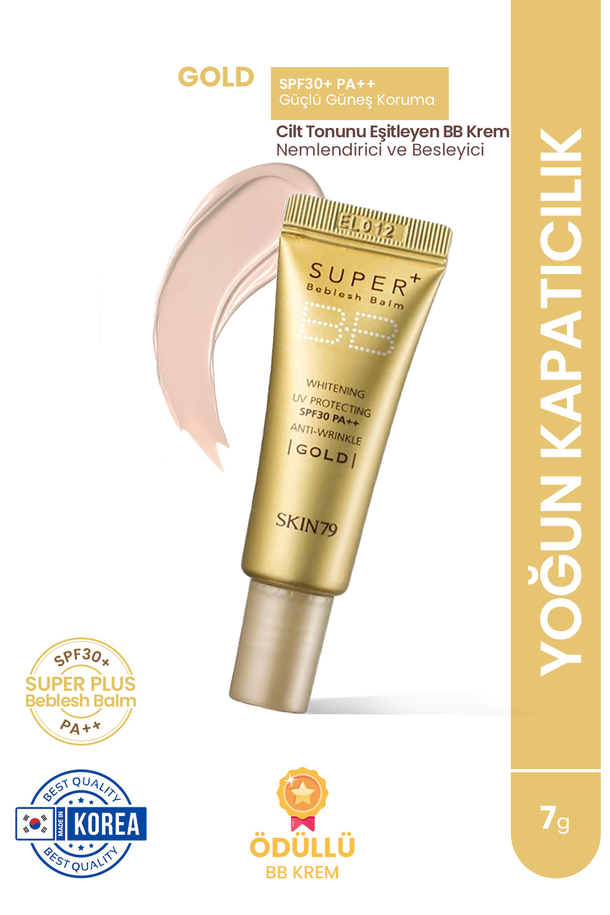 Skin79 Yoğun Kapatıcılık Sunan Bb Krem Super Plus Beblesh Balm Spf30 Pa Mat Görünüm 7g Gold
