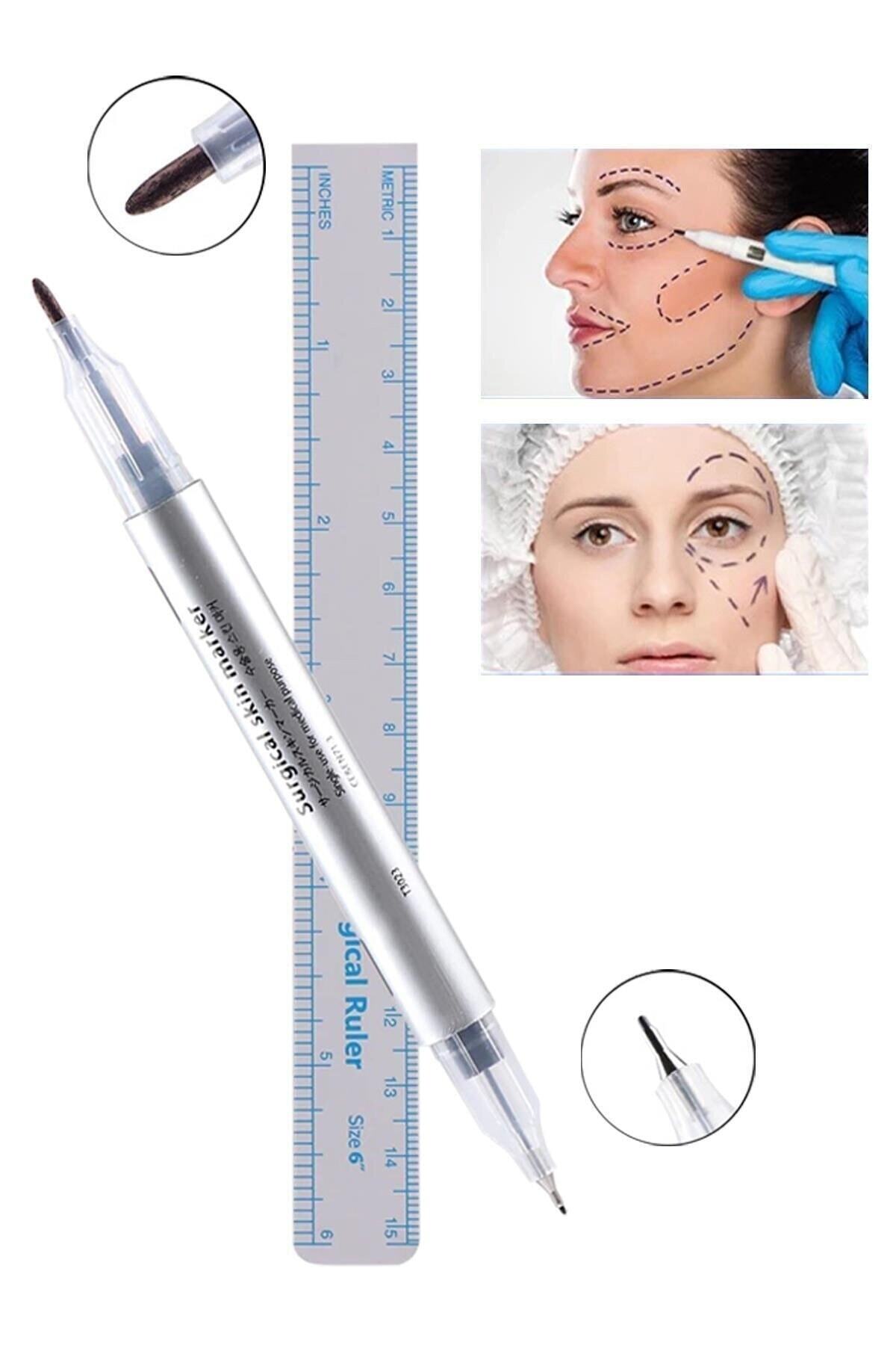 alaraycosmetics Çift Taraflı Microblading Tasarım Işaretleyici Medikal Cilt Kalemi
