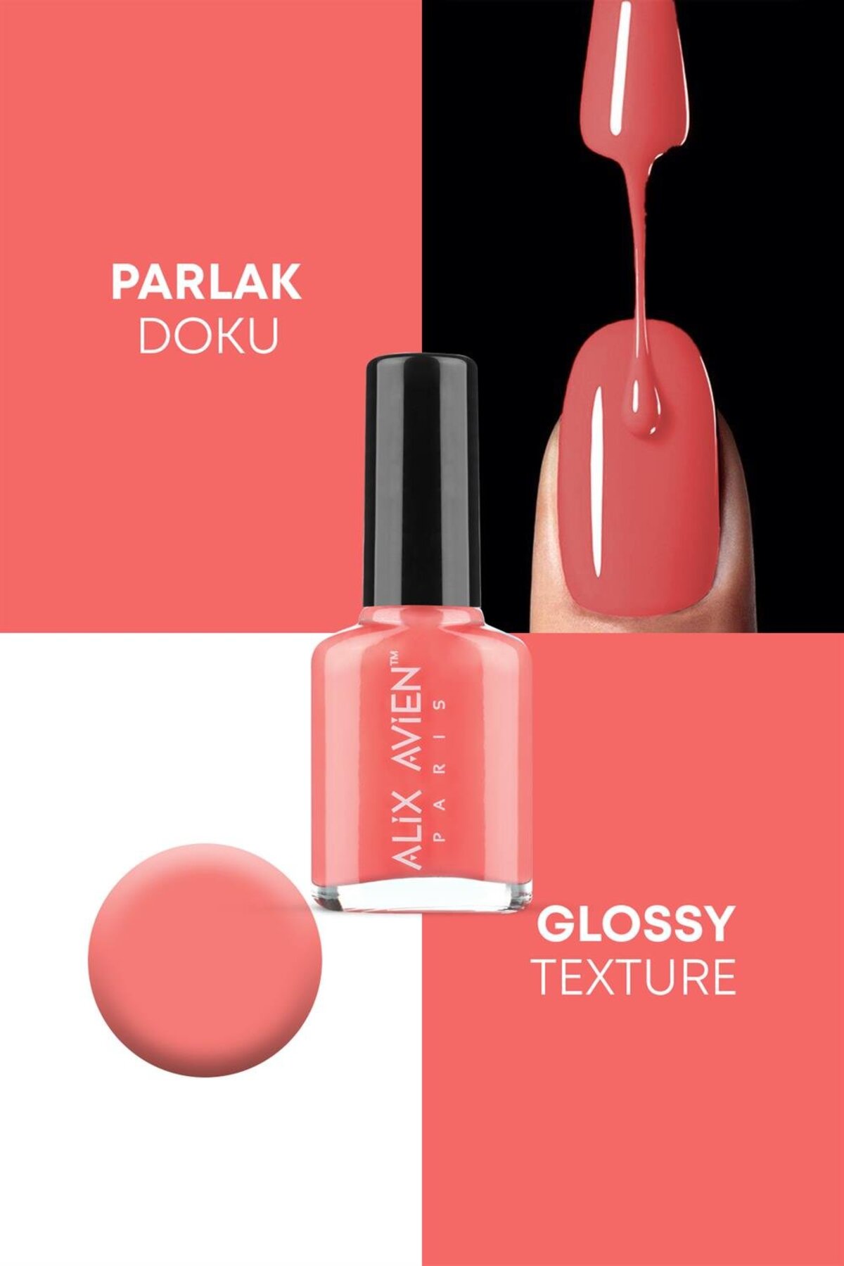 Alix Avien Mercan Rengi 65 - Yüksek Pigmentli Uzun Süreli Kalıcılık Hızlı Kuruma - Nail Lacquer 65