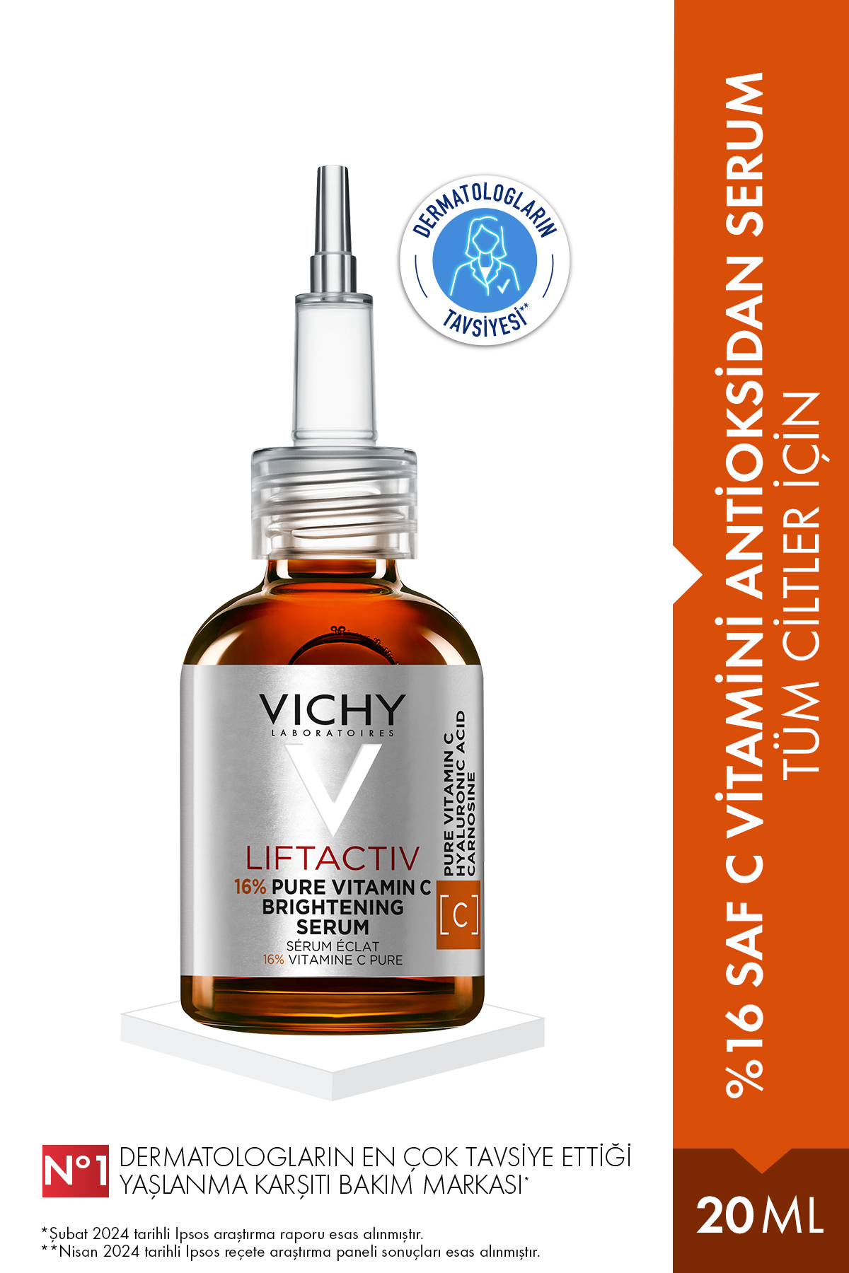 Vichy İnce Çizgi Görünümünü Azaltan Besleyici Pürüzsüzleştirici Serum 20 ml