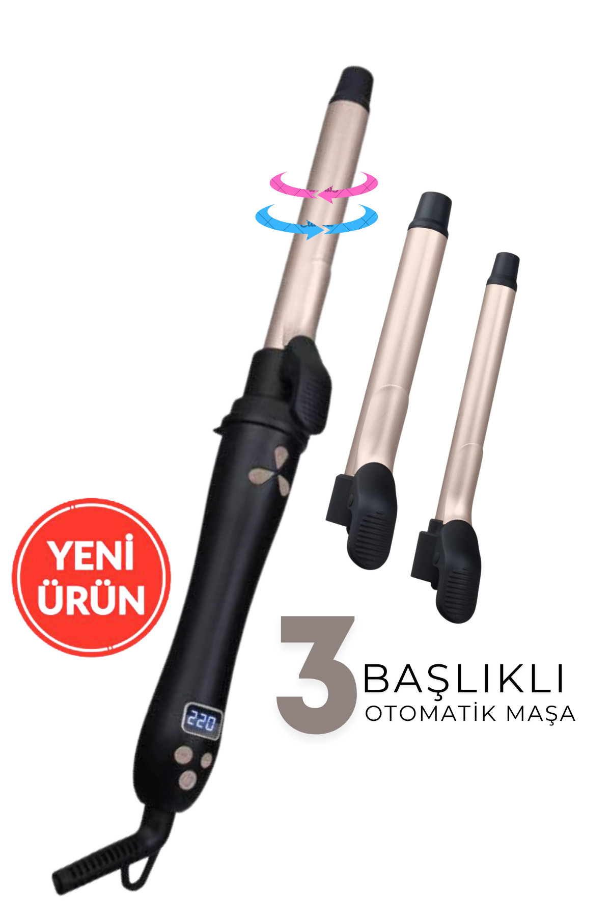 Shibowavy 3 Başlıklı Klasik Tip Otomatik Maşa (19MM / 25MM / 32MM) Güncellenmiş Yeni Versiyon