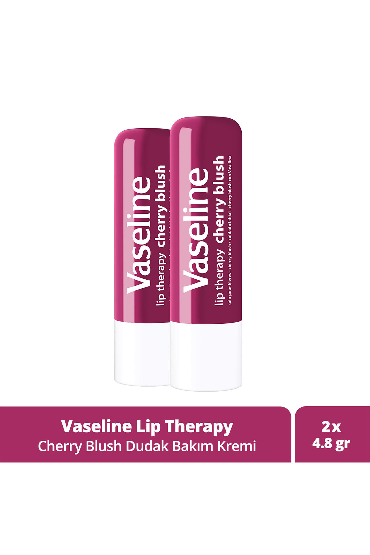 Vaseline Lip Therapy Dudak Bakım Kremi Cherry Blush 4.8 gr x2