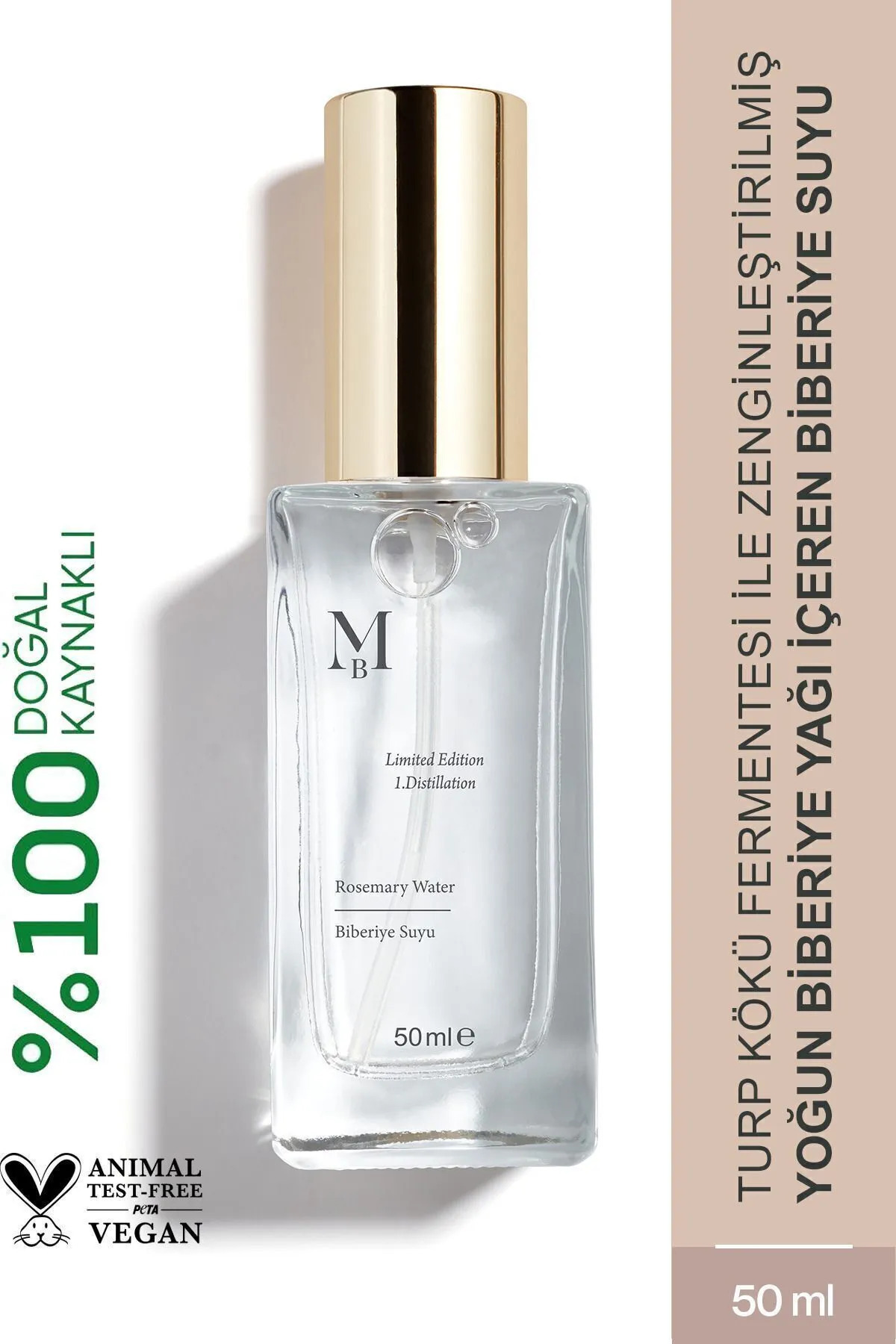 MİSBAHÇE Biberiye Suyu Dökülme Karşıtı & Saç Uzamasını Destekleyici Saç Toniği 50 ml