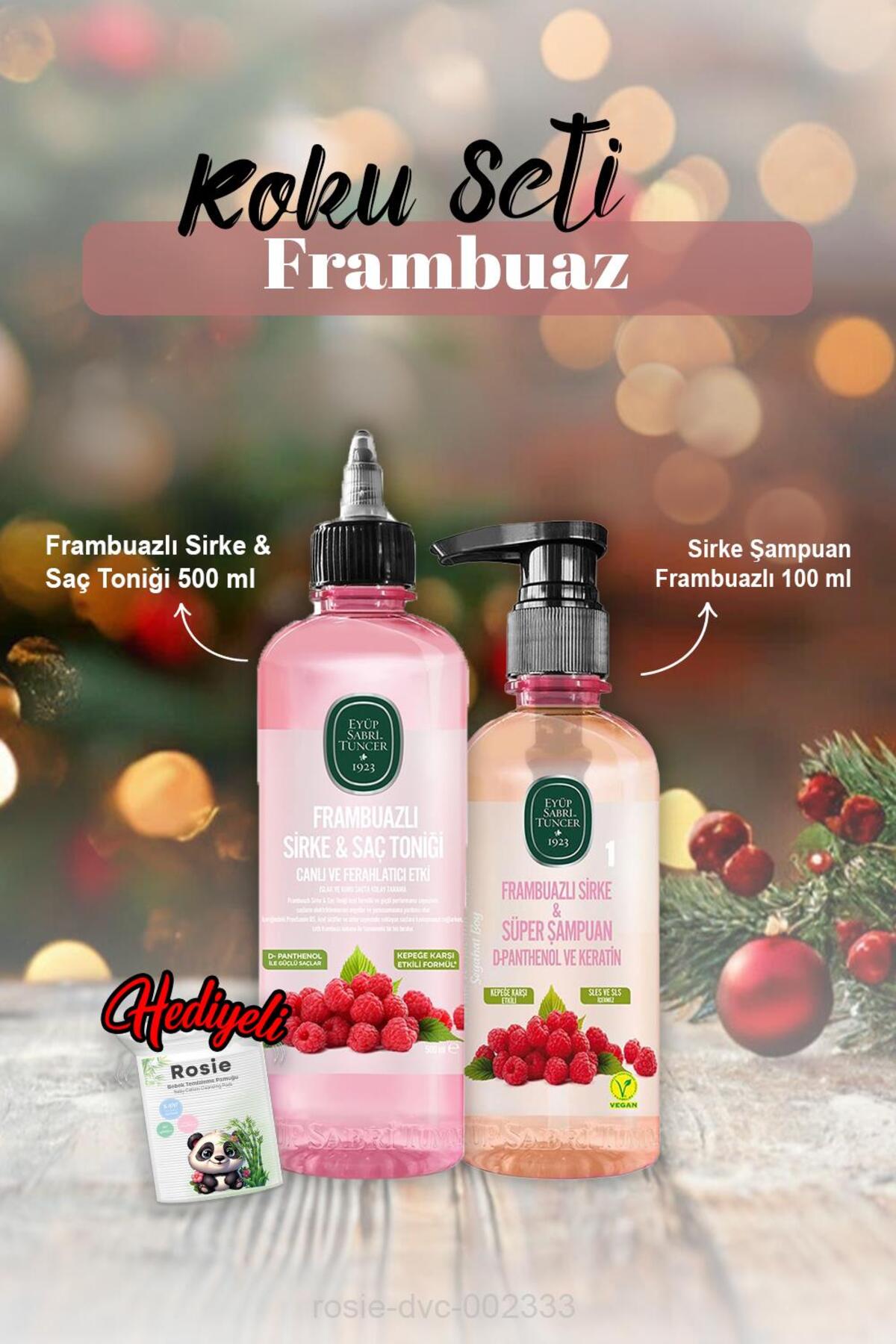 Eyüp Sabri Tuncer Saç Tonik 500 Ml, Şampuan Frambuazlı 100 ml Ve Rosie Hediye