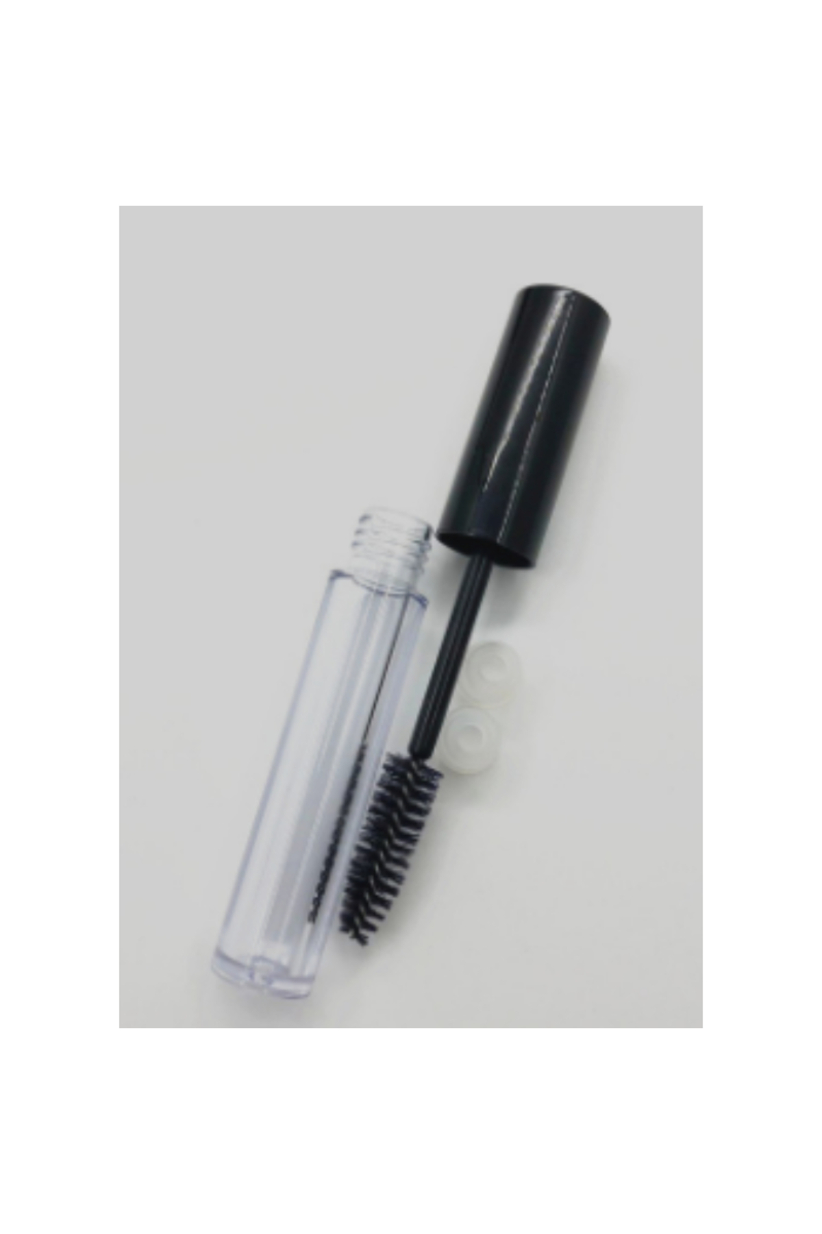 Beauty Box 1 Adet Şeffaf Şişe Siyah Kapak Maskara Şişesi Sızdırmaz Mekanizma Fırçalı 3ml