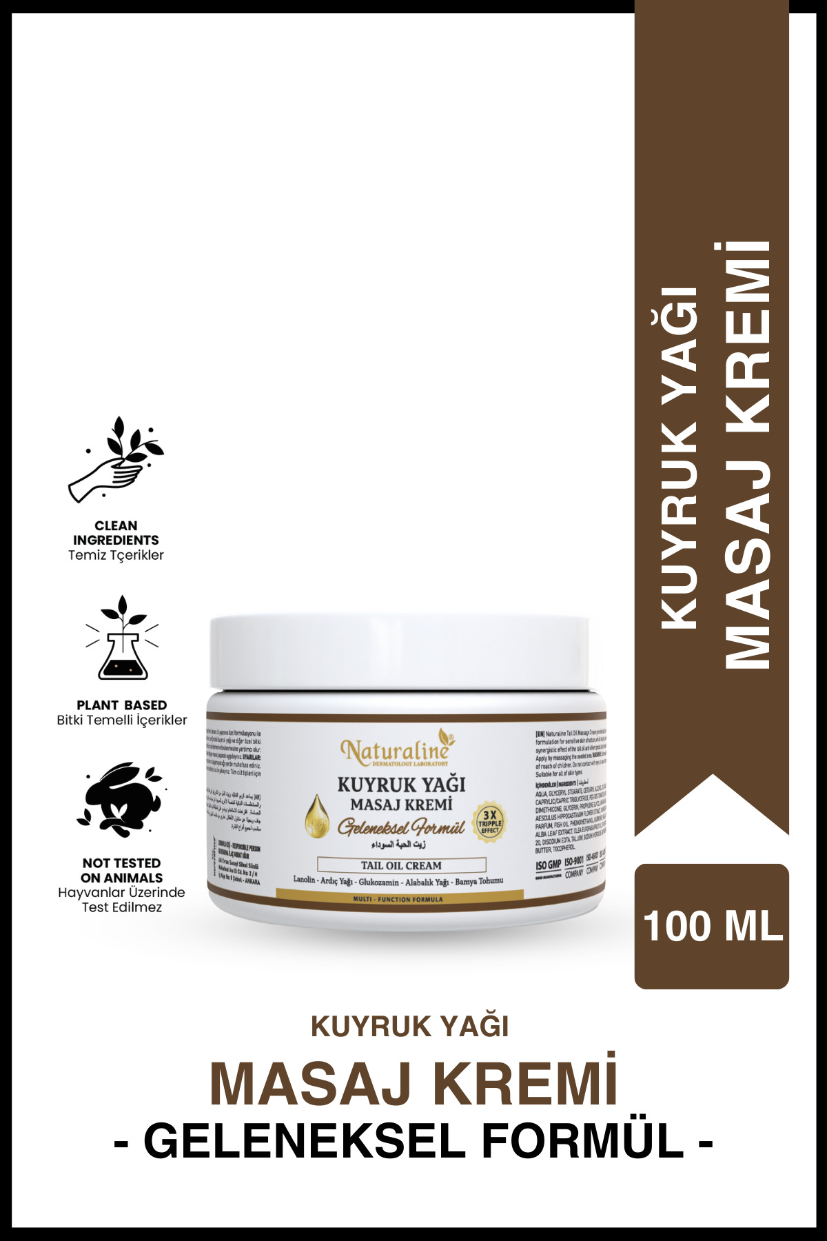 Naturaline Kuyruk Yağı Masaj Kremi 100ml