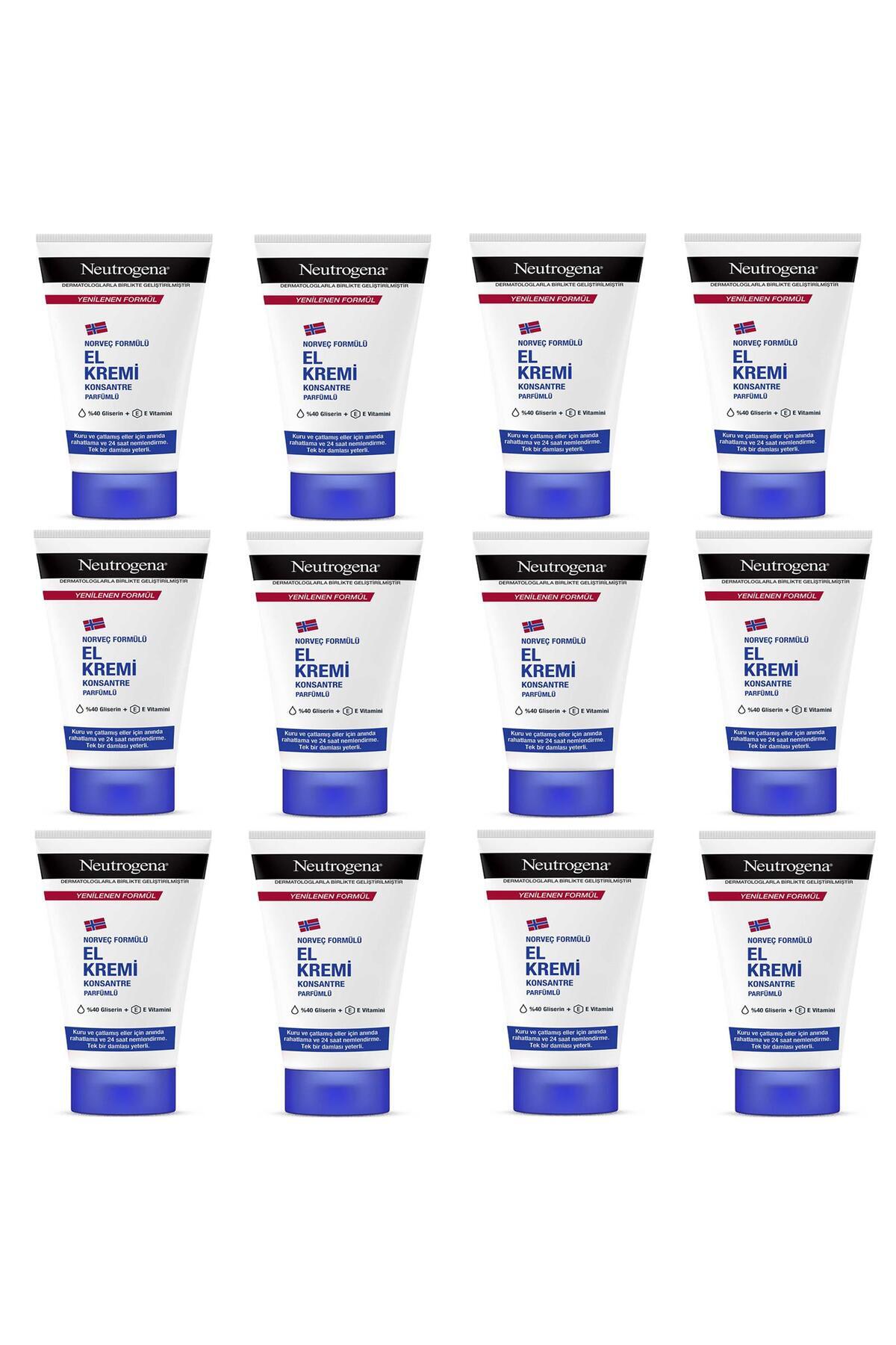 Neutrogena Norveç Formülü Parfümlü El Kremi 50 ml 12 Adet
