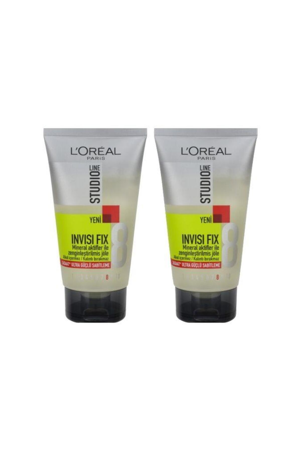 L'Oreal Paris 24 Saat Tutucu Güçlü Saç Jölesi - Studio Line Invisi Fix 150 Ml No: 8 2 adet