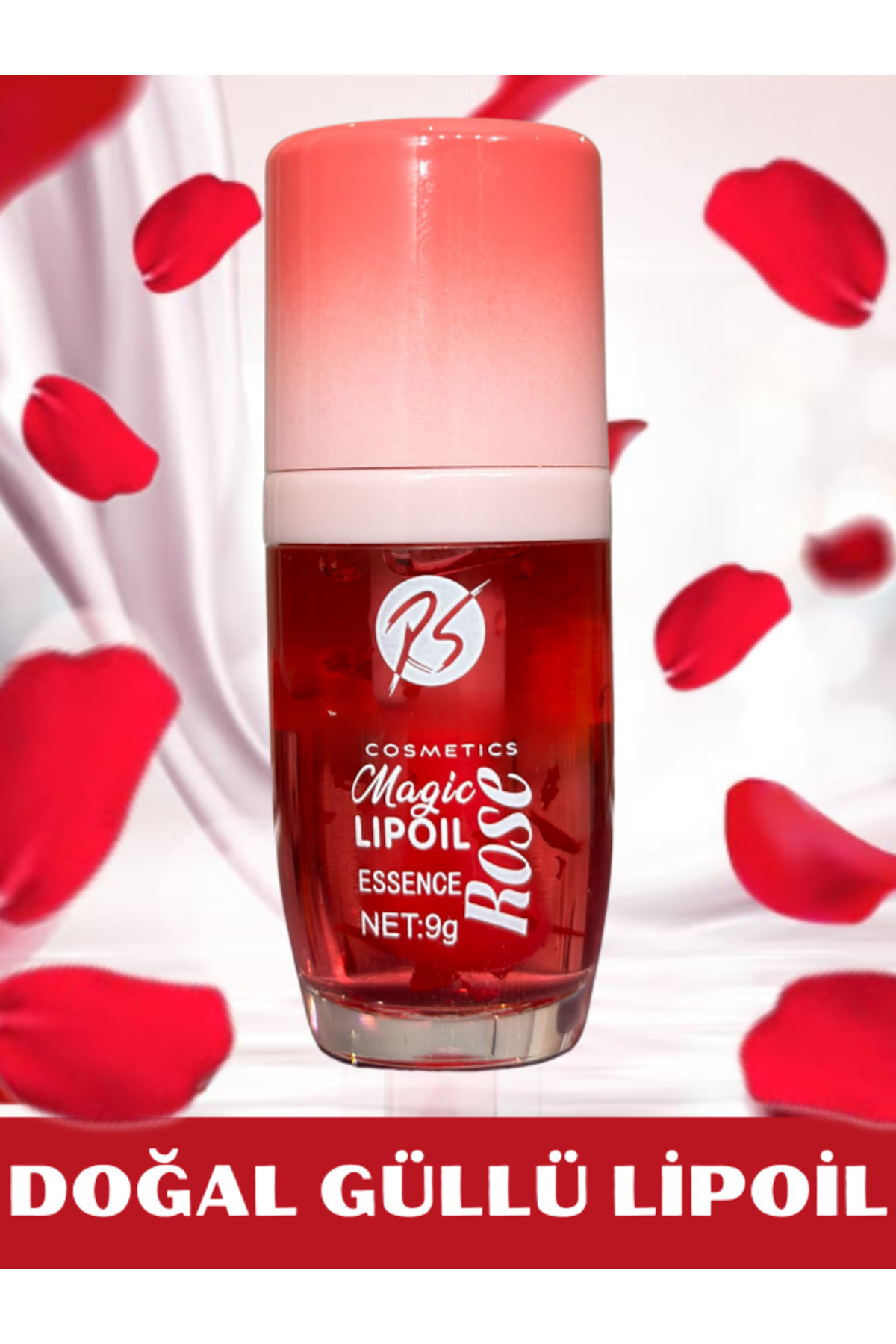 NUNUKO Gül Parçacıklı Magic Lip Oil - Yapışkanlık Yapmayan 24 Saat Kalıcılık