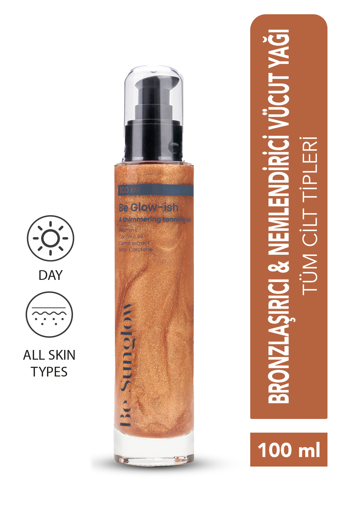 Be Beauty Essence BeSunglow Tanning Oil – Bronzlaştırıcı, Nemlendirici & Vücut Yağı 100 Ml