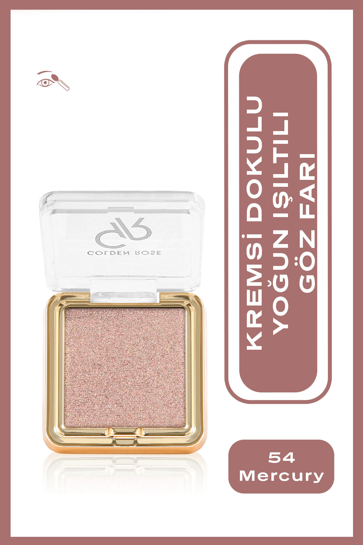 Golden Rose Sparkle Glow Eyeshadow No: 54 Mercury - Kremsi Dokulu Işıltılı Göz Farı