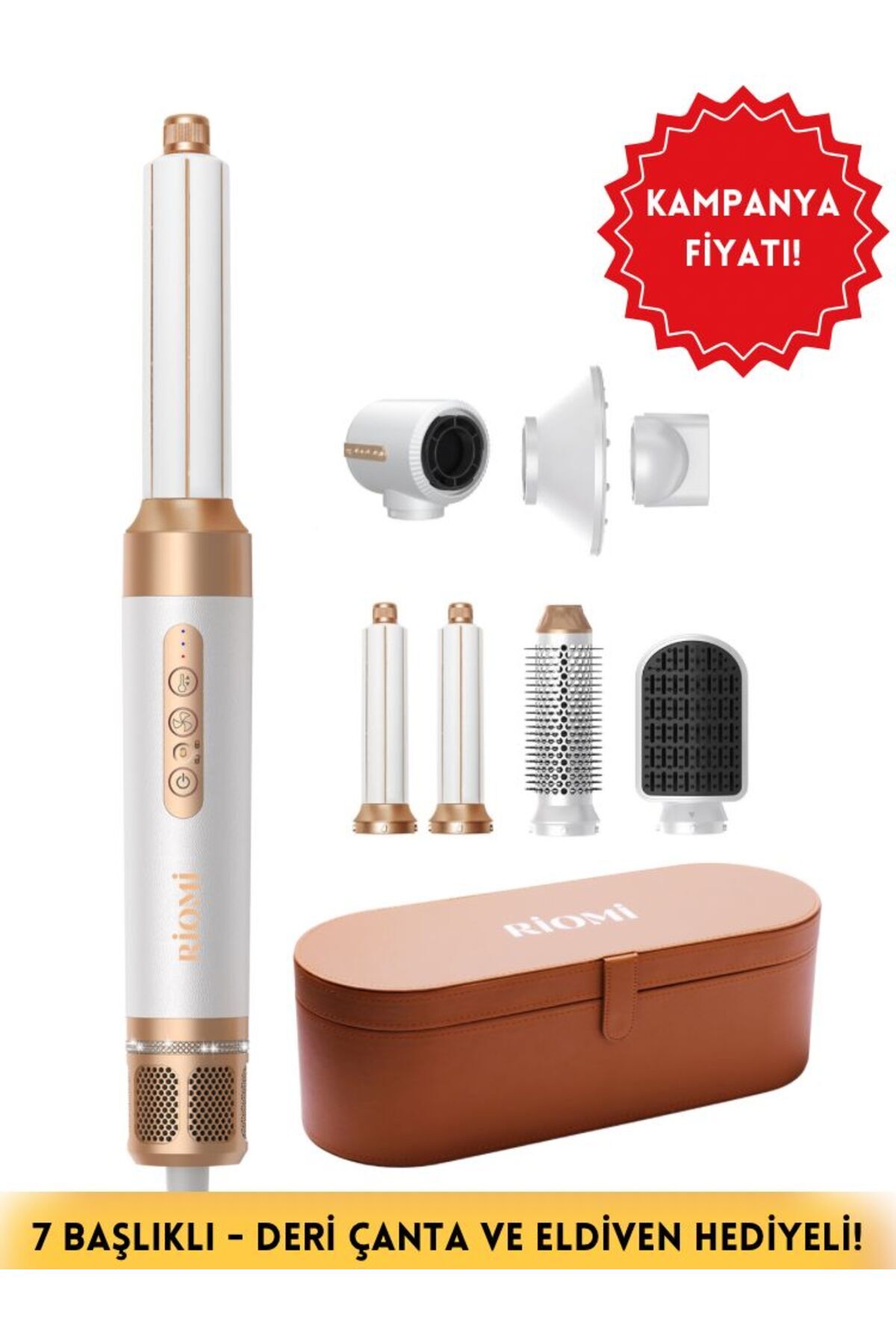 RİOMİ Airwrap Pro Complete Uzun Multi-styler Hava Üflemeli Saç Şekillendirici 7 In 1