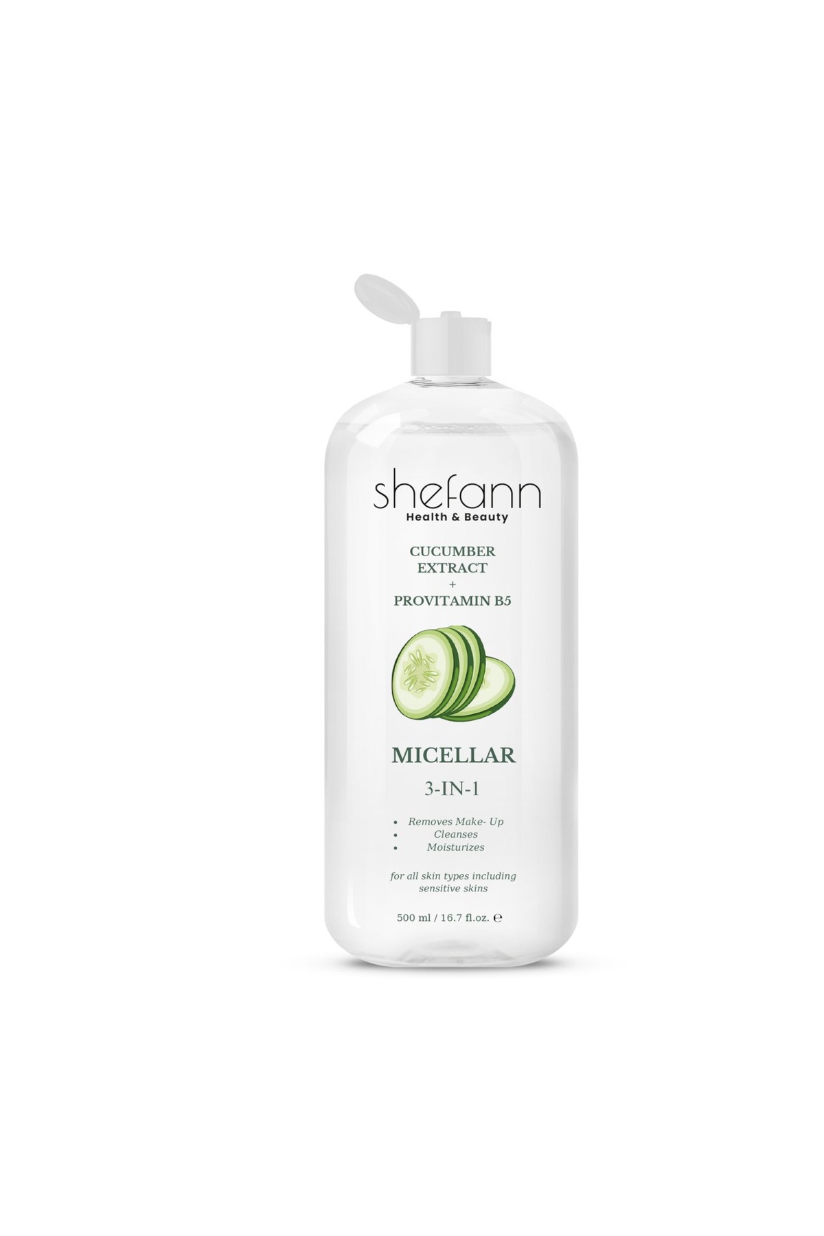 Shefann SALATALIK EKSTRAKTLI 3'Ü BİR ARADA MICELLAR SU 500 ML