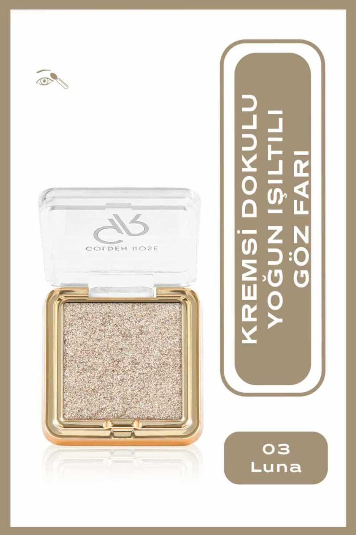 Golden Rose Glitter Glow Eyeshadow No: 03 Luna - Simli Kremsi Göz Farı