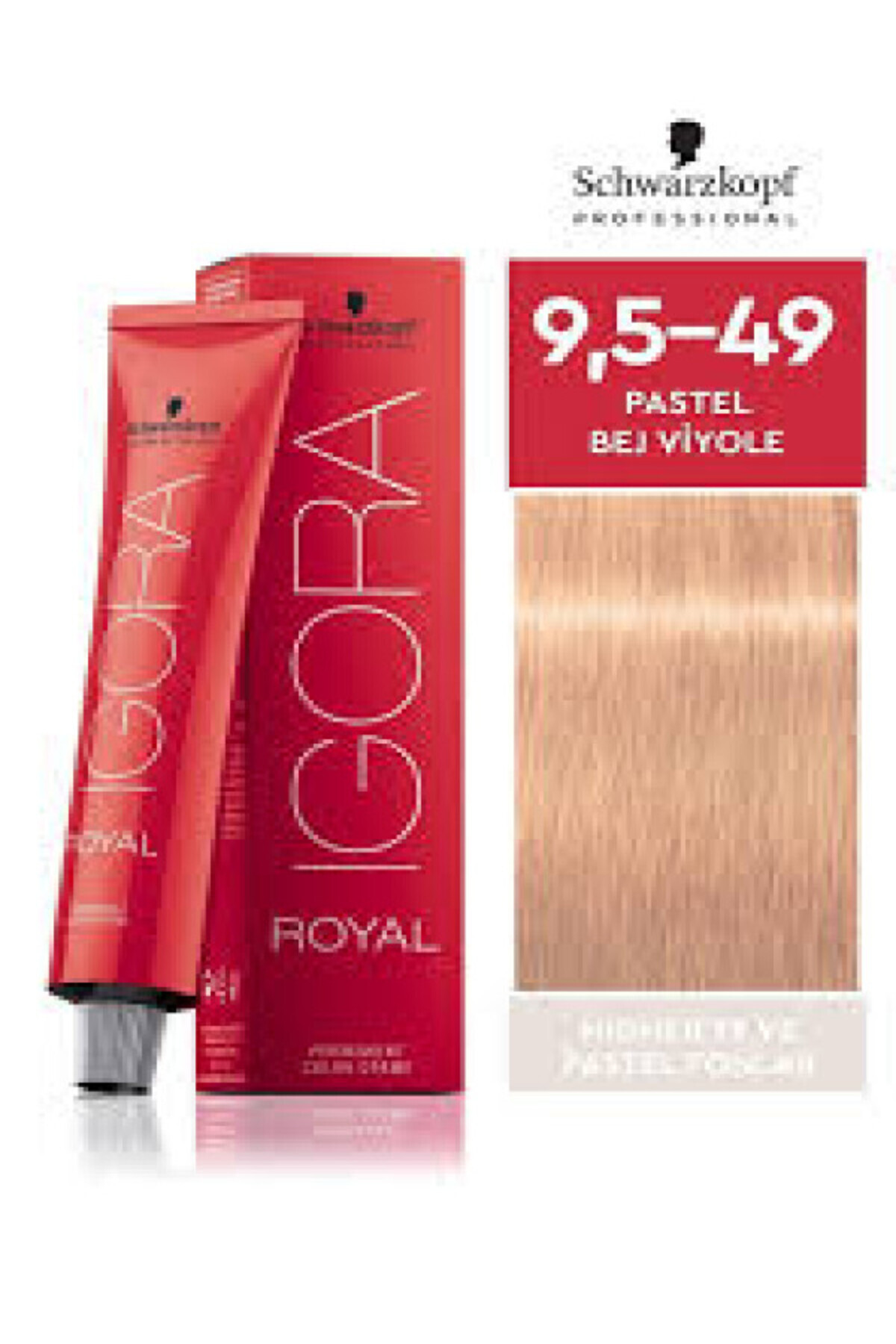 Schwarzkopf Igora Royal 9.5-49 Pastel Bej Viyole Saç Boyası