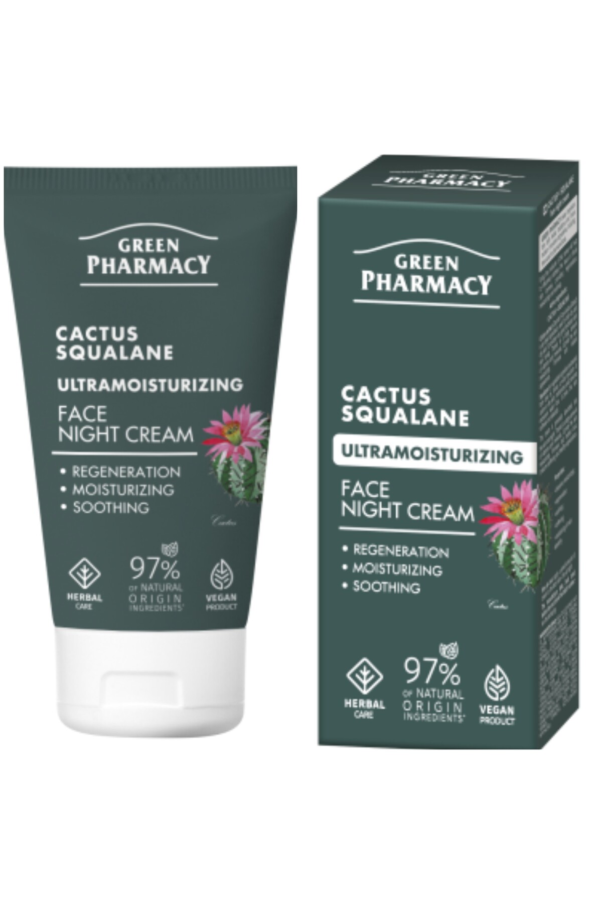 Green Pharmacy Ultra Nemlendirici Gece Yüz Kremi Kaktüs ve Squalane 50 ml