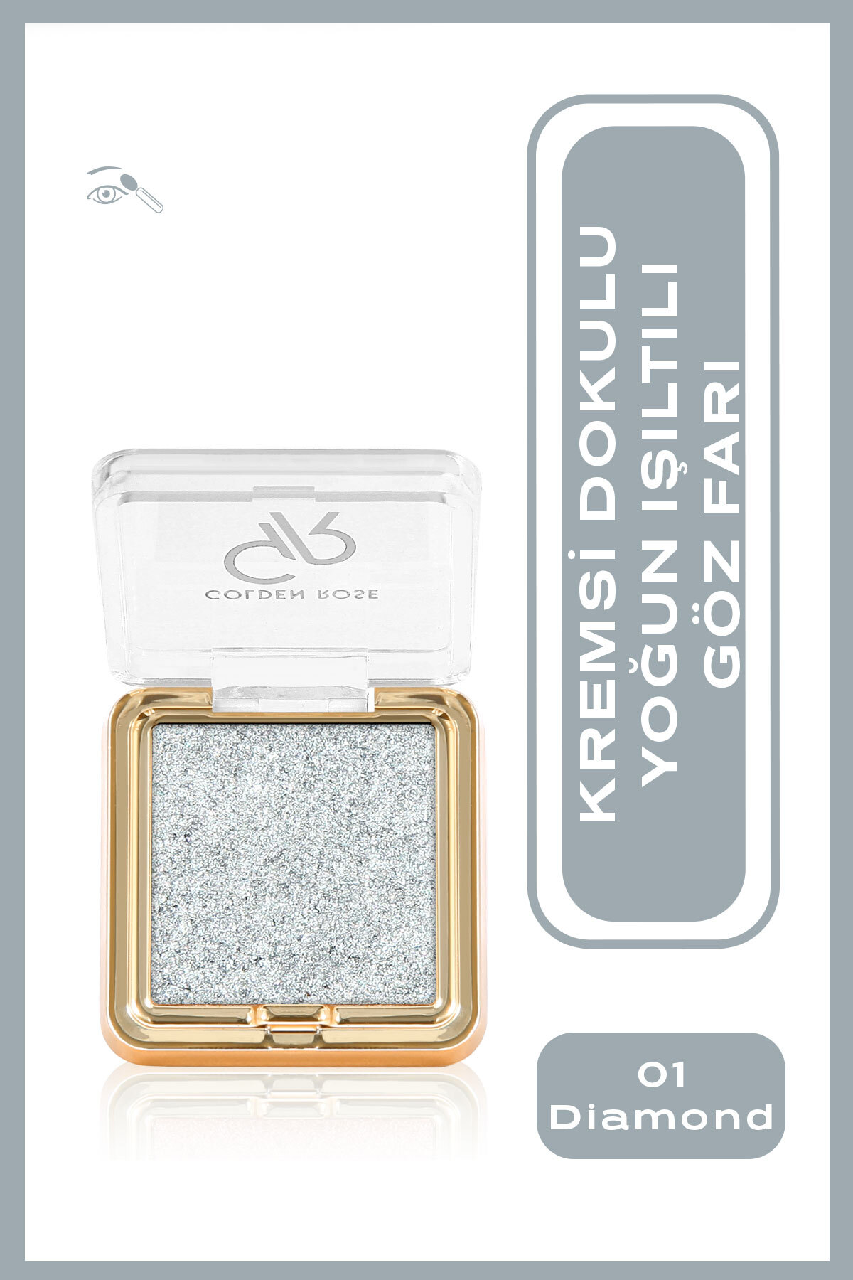 Golden Rose Glitter Glow Eyeshadow No: 01 Diamond - Simli Kremsi Göz Farı