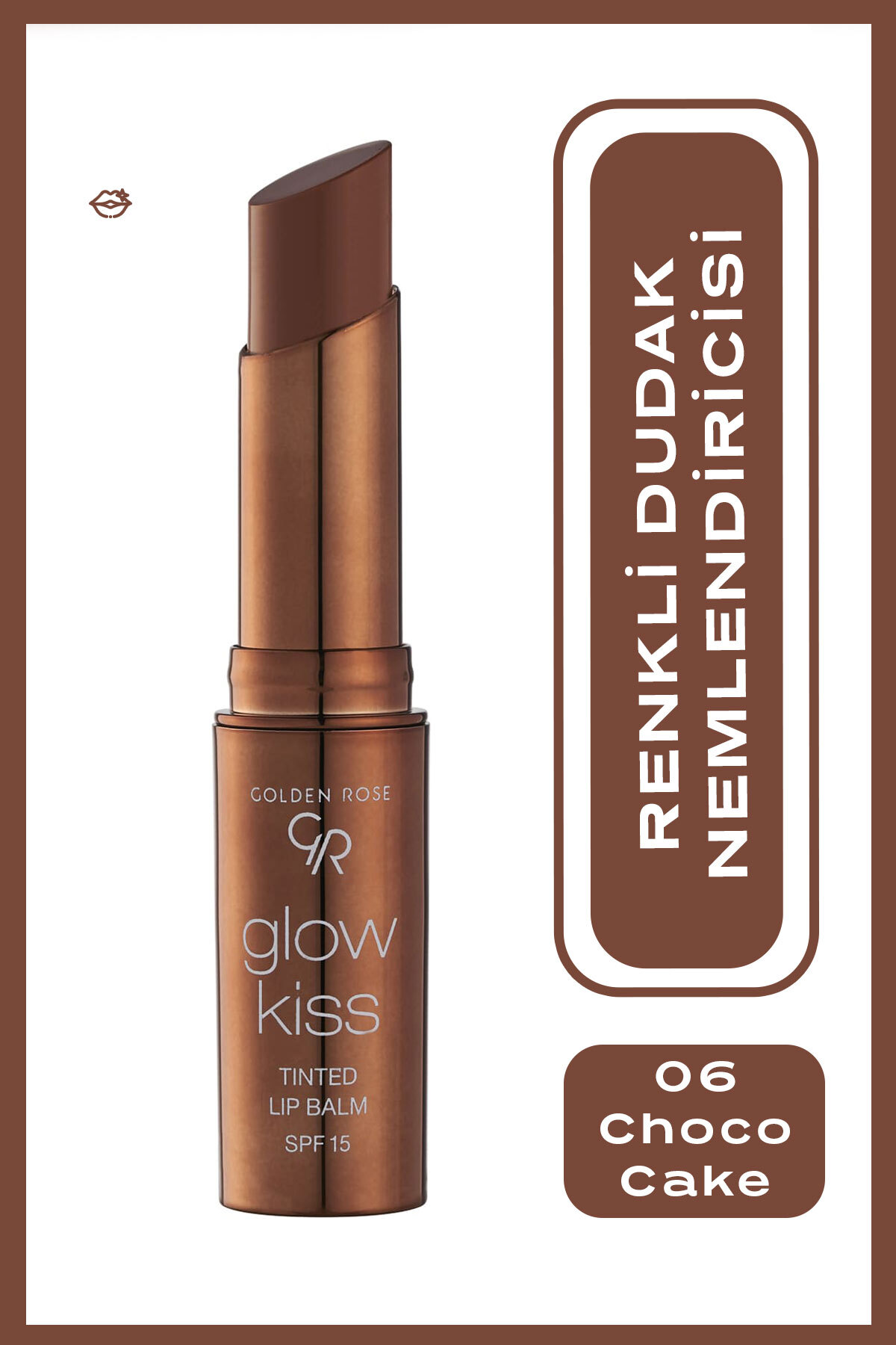 Golden Rose Goldn rose Dudak Nemlendiricisi - Gr Glow Kıss Tınted Lıp Balm Choco Cake No:06(86911190440831)
