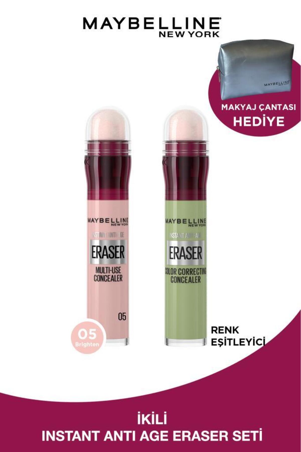 Maybelline New York Instant Anti Age Eraser Kapatıcı- 05 Brighten & Renk Eşitleyici Kapatıcı Çanta Hediyeli Set