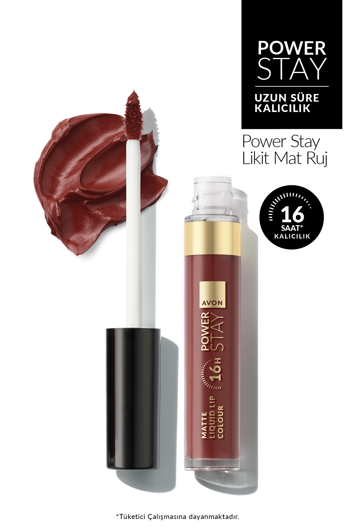 AVON Power Stay Likit Mat Ruj - Spicy Brown