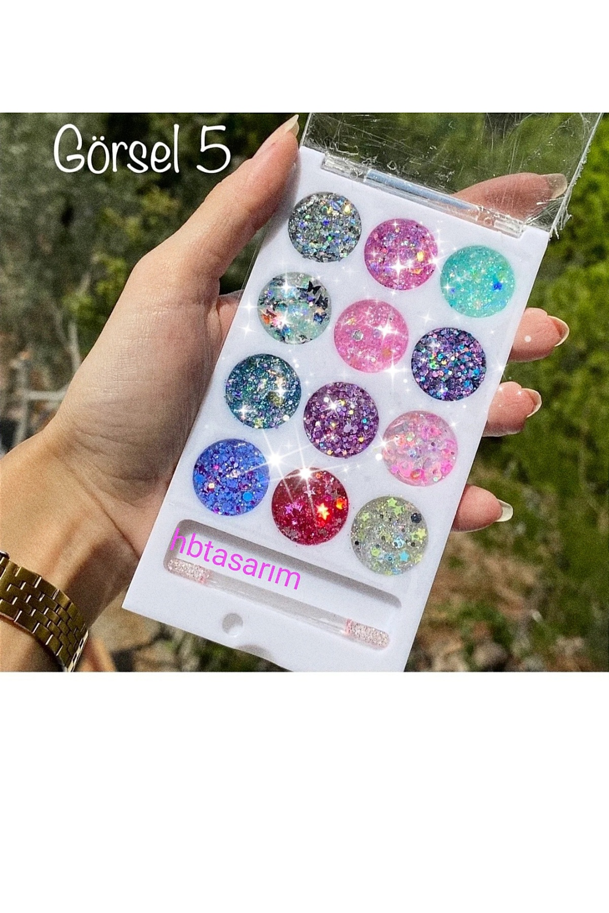 hbtasarim Glitter jel far yüz saç ve vücut simi