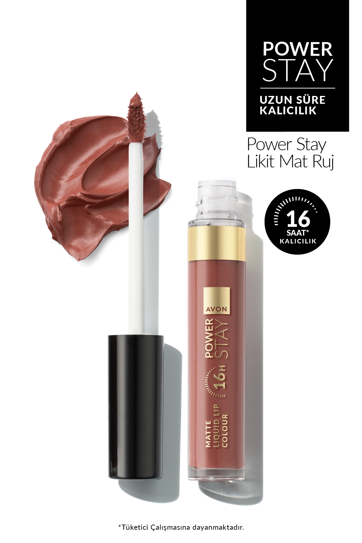 AVON Power Stay Likit Mat Ruj - Barely Baked