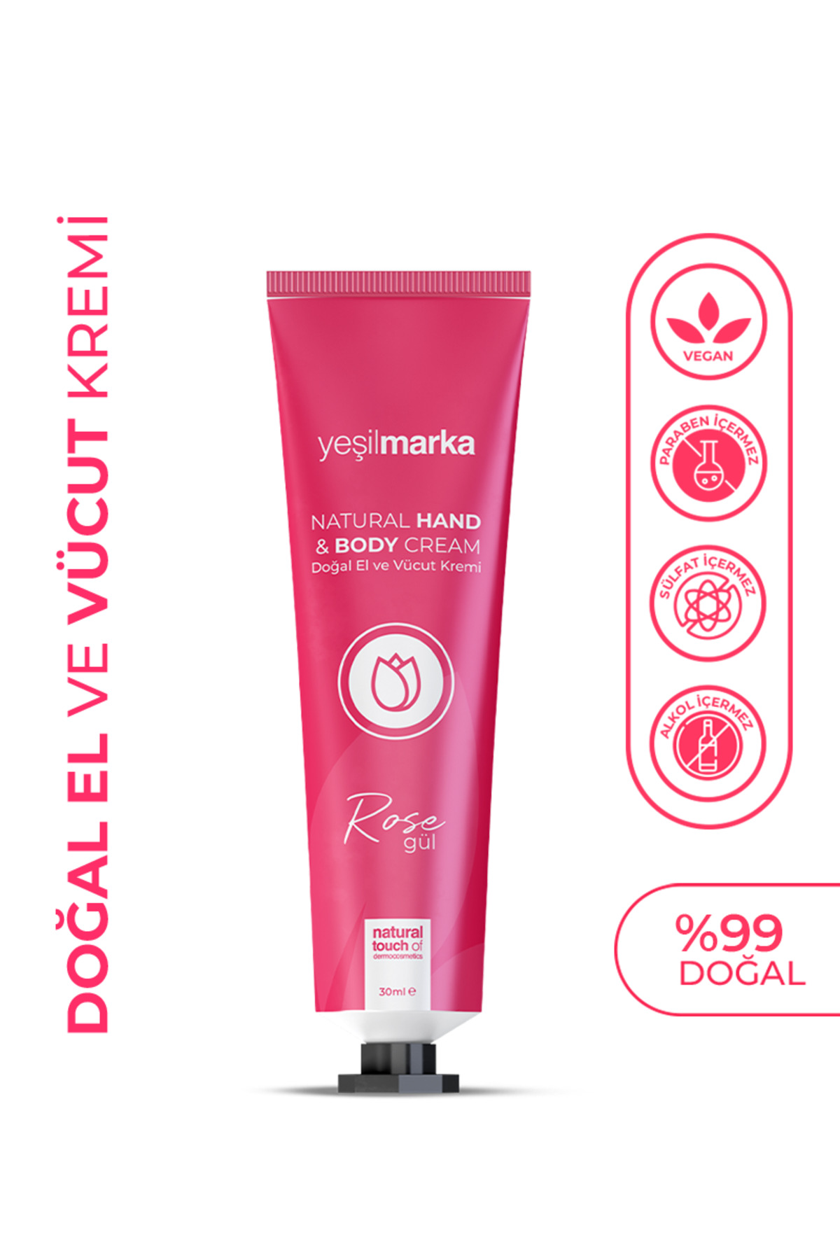 yeşilmarka Doğal El ve Vücut Kremi - Günlük Yoğun Nemlendirici Etkili 30 ml