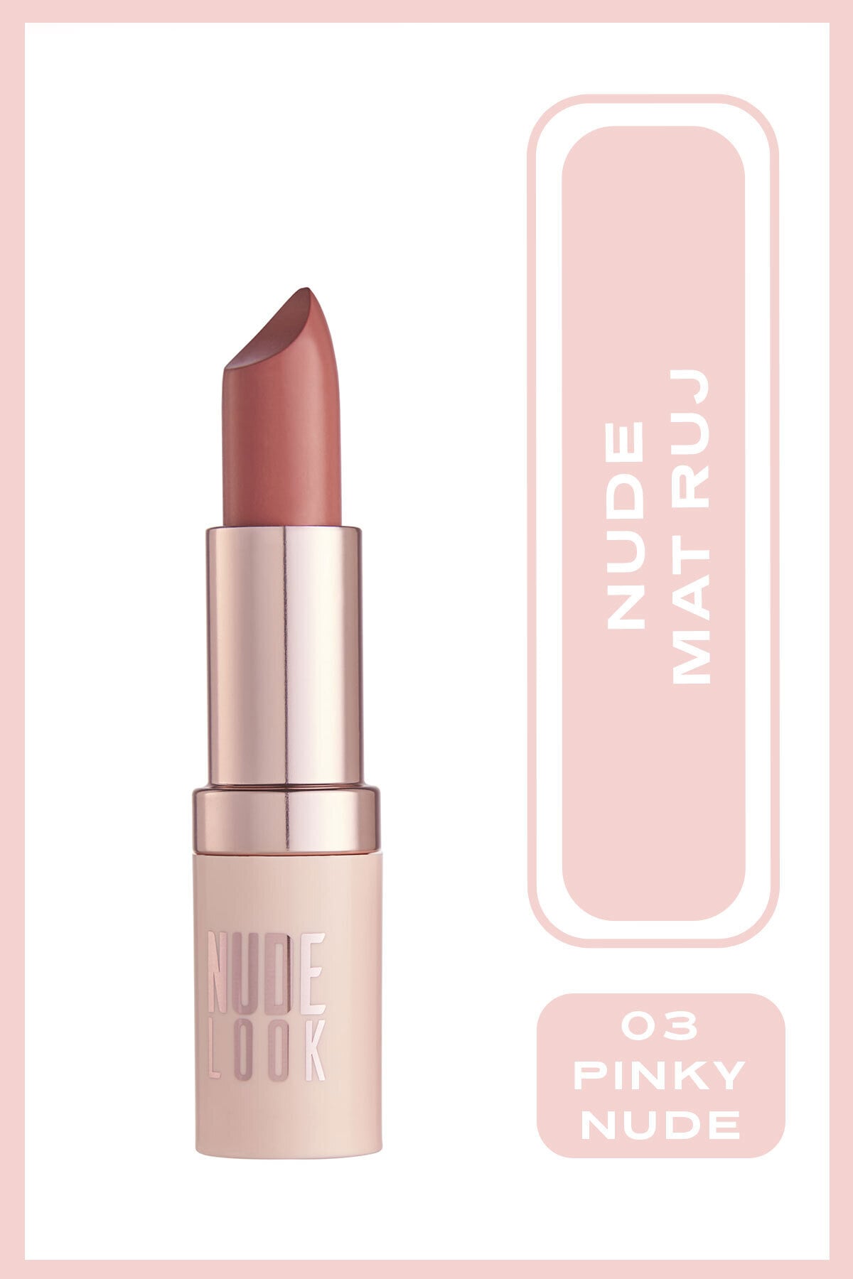 Golden Rose Nude Look Perfect Matte Lipstick 03 Pinky Nude Mat Ruj 4,2 g